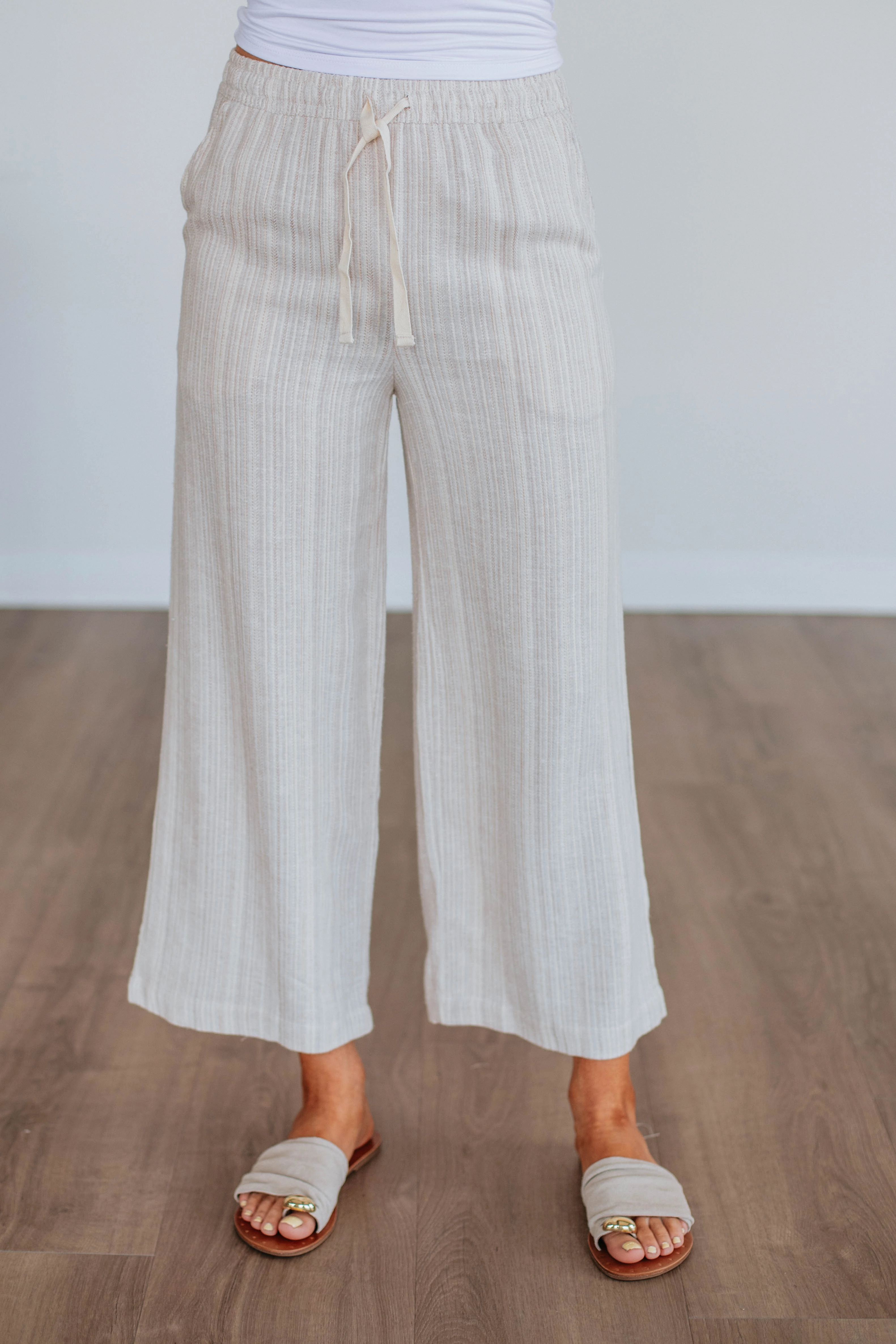 Nyssa Linen Pants Recycled Polyester Blend RecycledPolyester