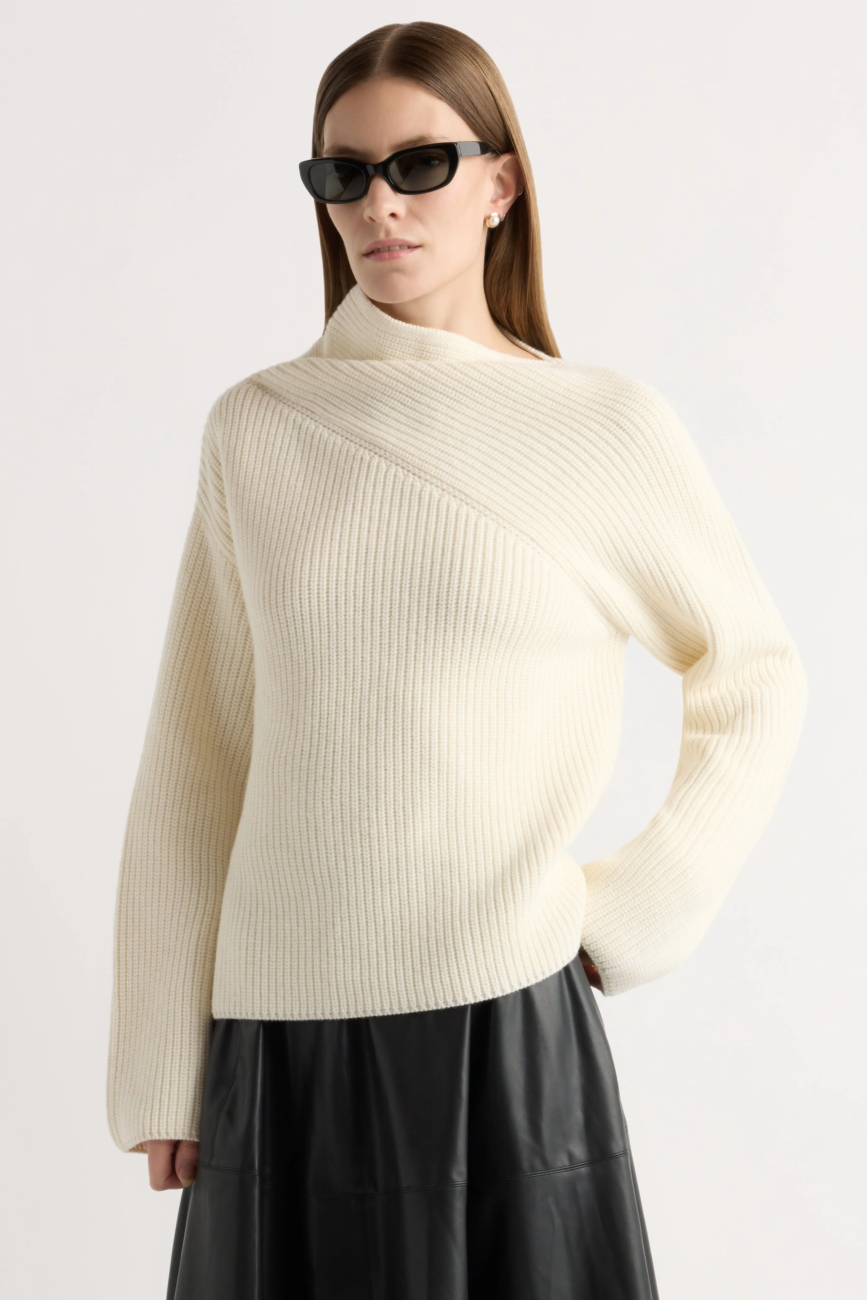 Julisa Asymmetric-Neck Sweater Flex Fit