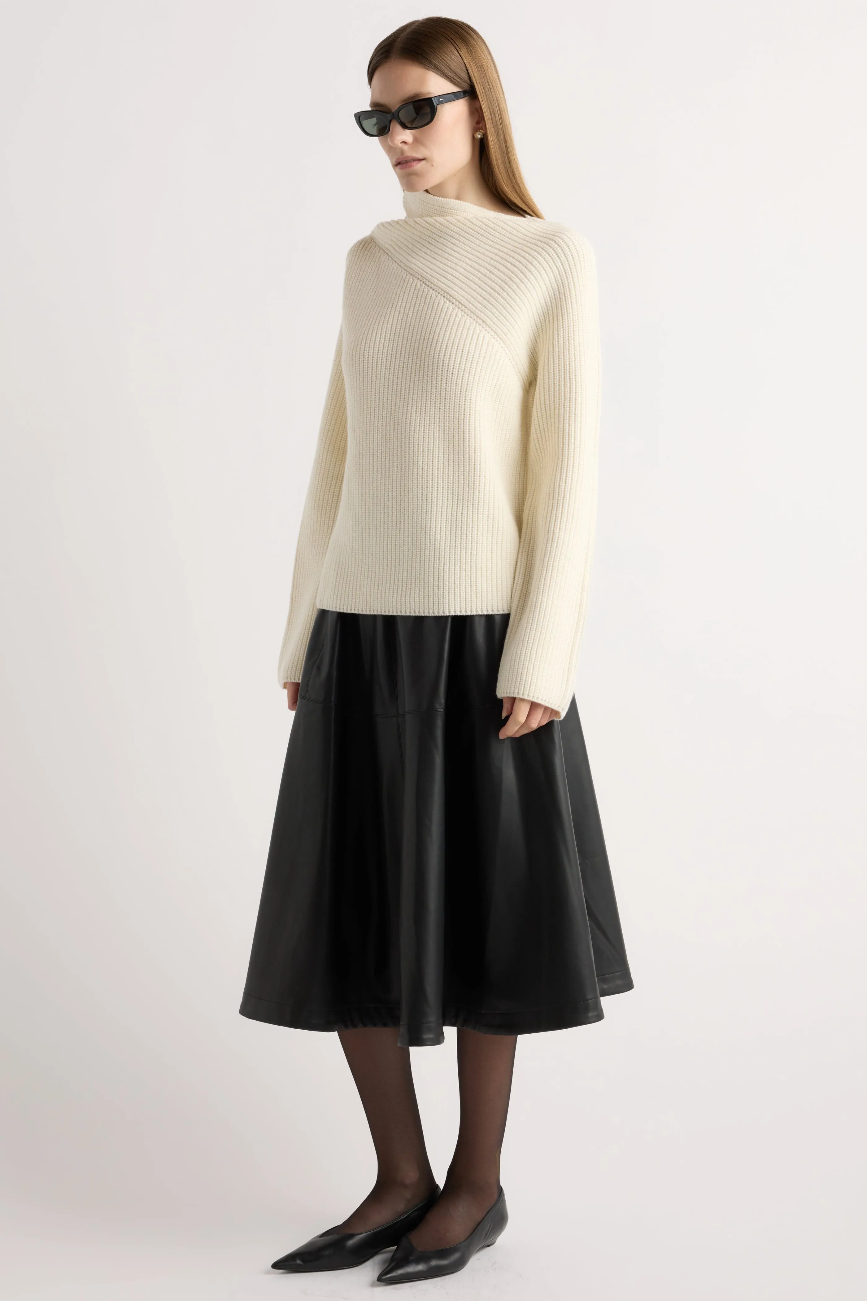 Quick Wear Julisa Asymmetric-Neck Sweater