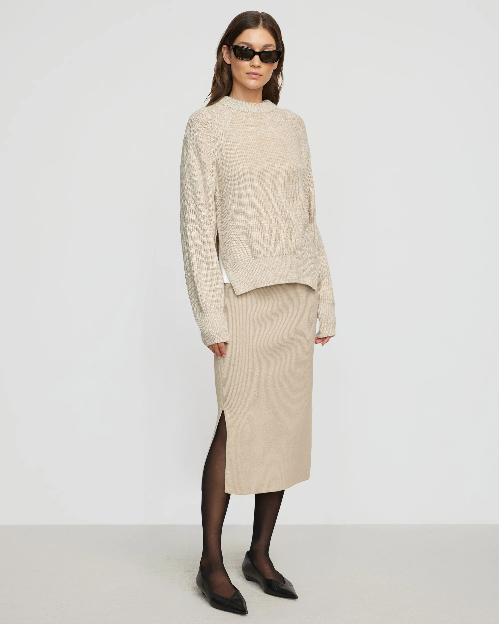 Classic Comfort Roya Marled Boyfriend Sweater
