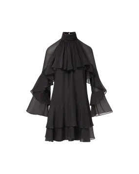 Adlington Silk Mini Dress Sequin-Detail