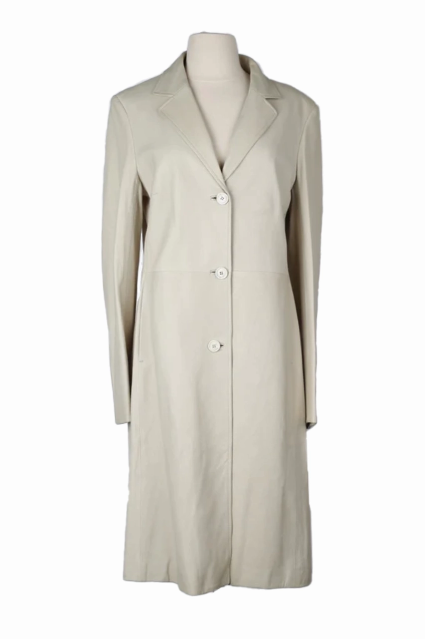 AbrasionResistantSurface Transitional City Fit Soft Leather Dress Coat