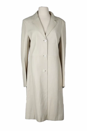 AbrasionResistantSurface Transitional City Fit Soft Leather Dress Coat