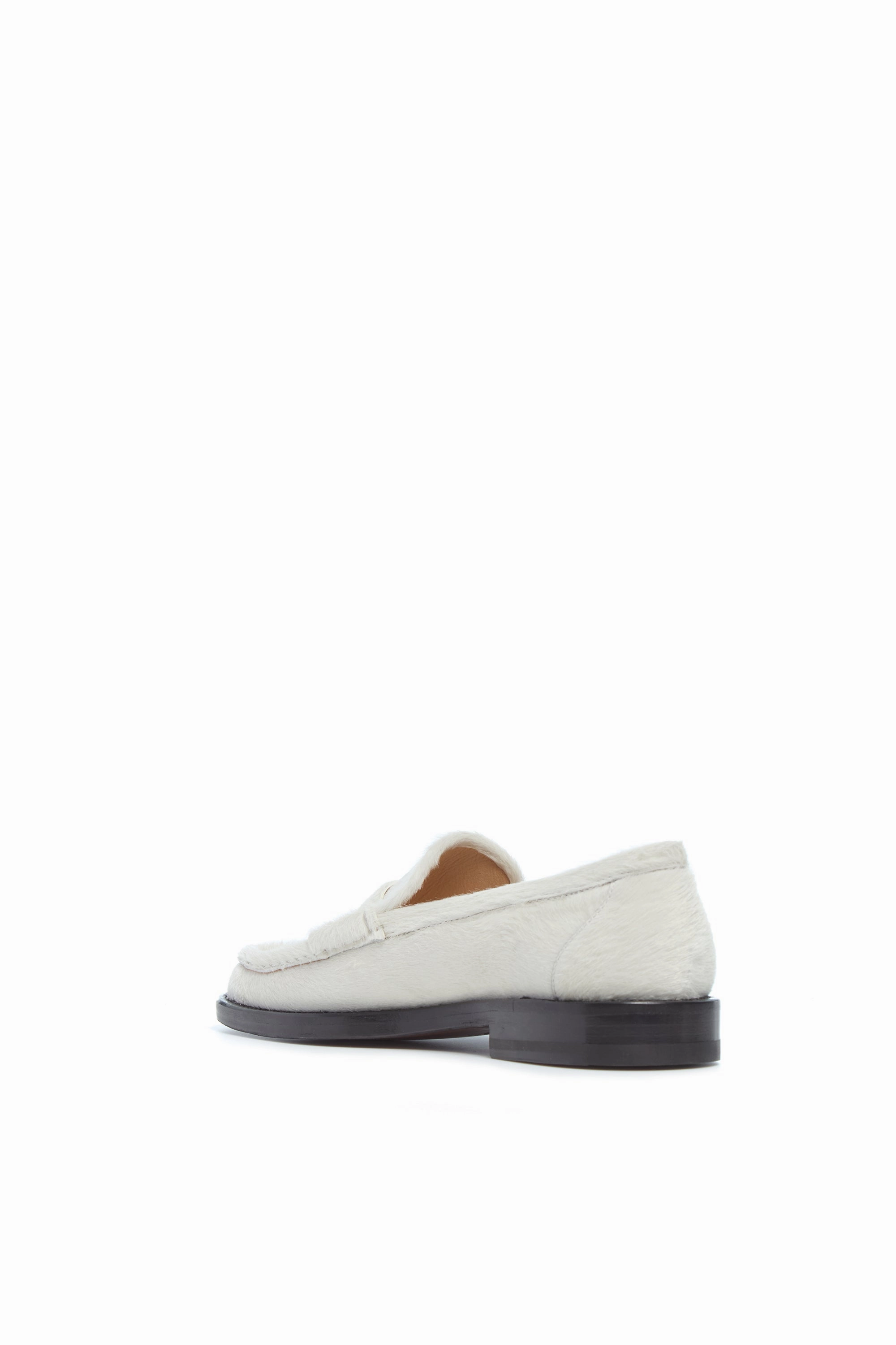 Casual Comfort Fit Pierre Loafer in Ivory Pony Hair
