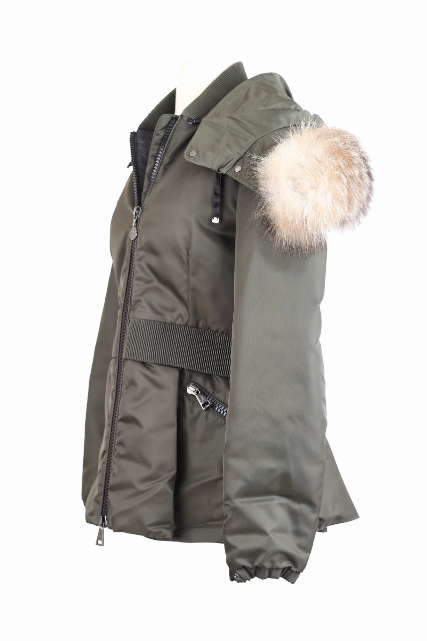 Modern Minimal Down Filled Jacket w/ Removable Fur Trim Hood