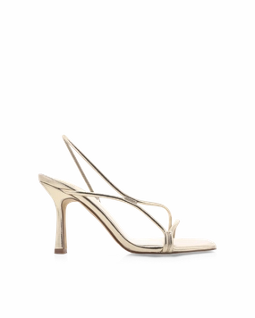 SOLEIL - GOLD METALLIC Pointed Boots Comfortable Heel