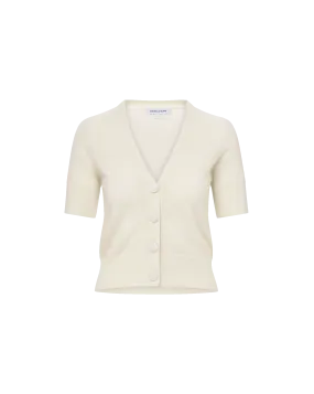 Relaxed Comfort Wear All Day Softness Solene Short Sleeve Cashmere Cardigan