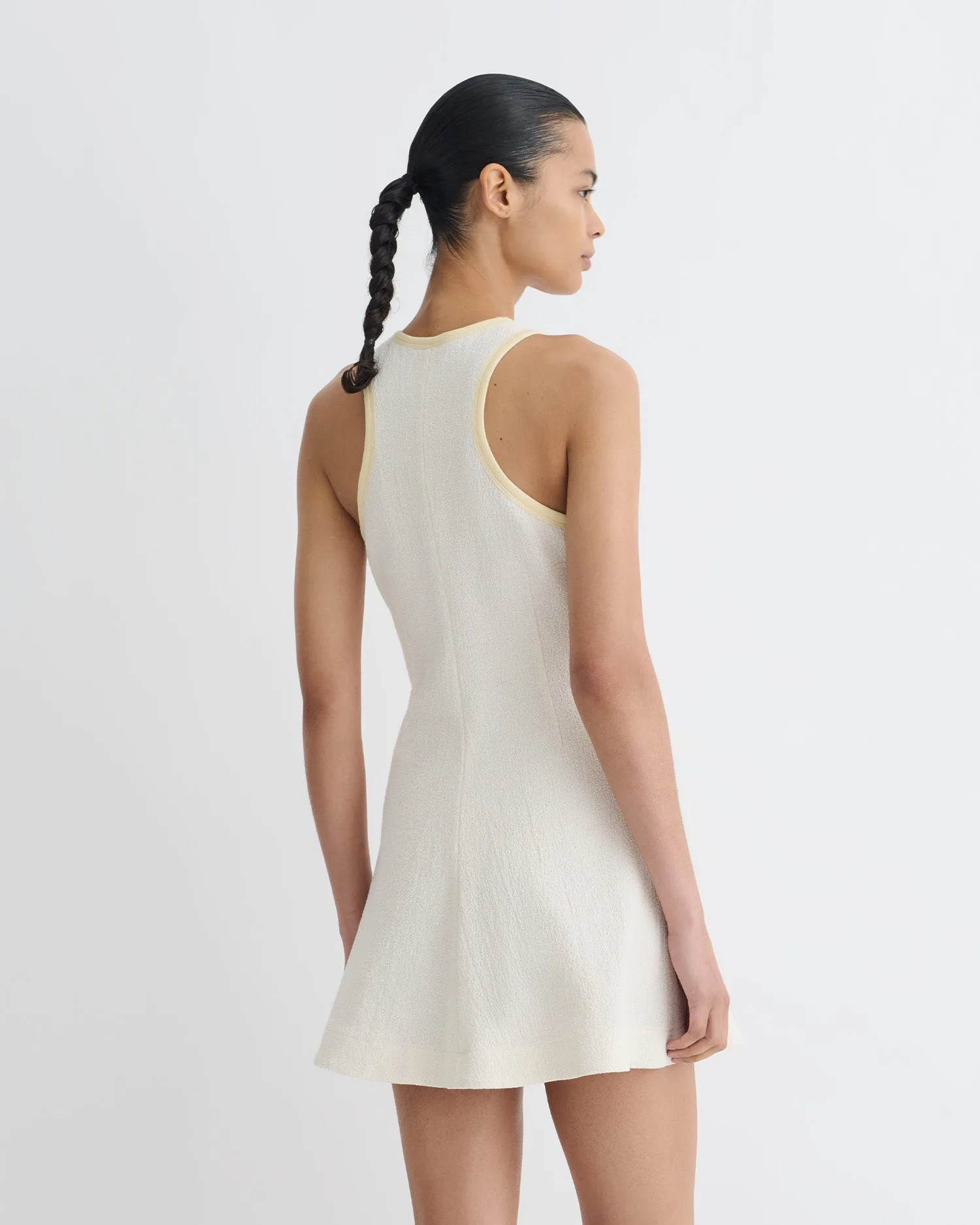 Soph - Crepe Melange Mini Dress - Creme Functional-Design Date Nightwear