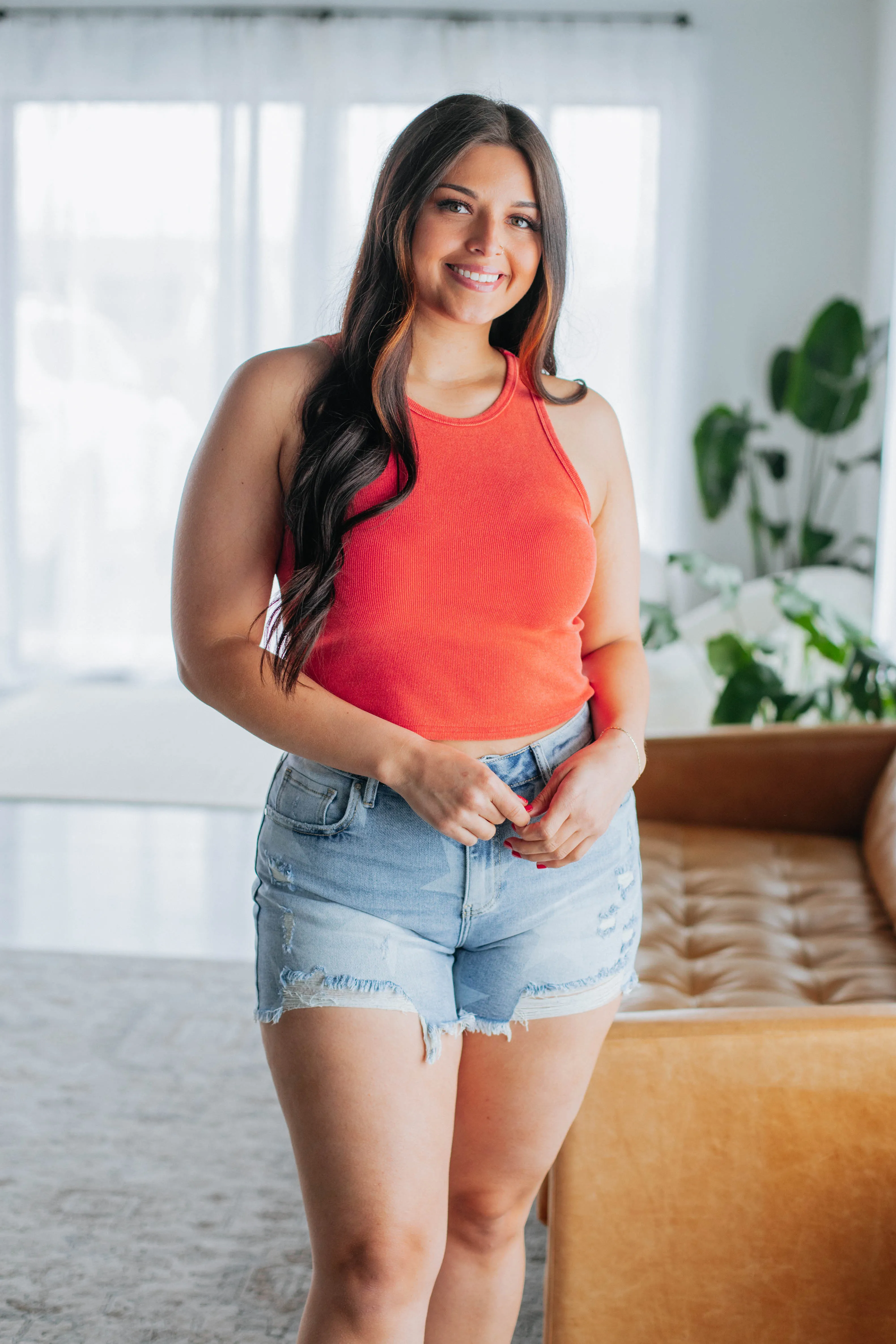 rescue operation high - strength structure Julian Ribbed Tank - Tomato