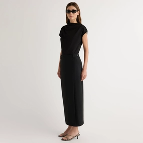 Style Fusion Ombre effect Spencer Suiting Wrap Maxi Skirt