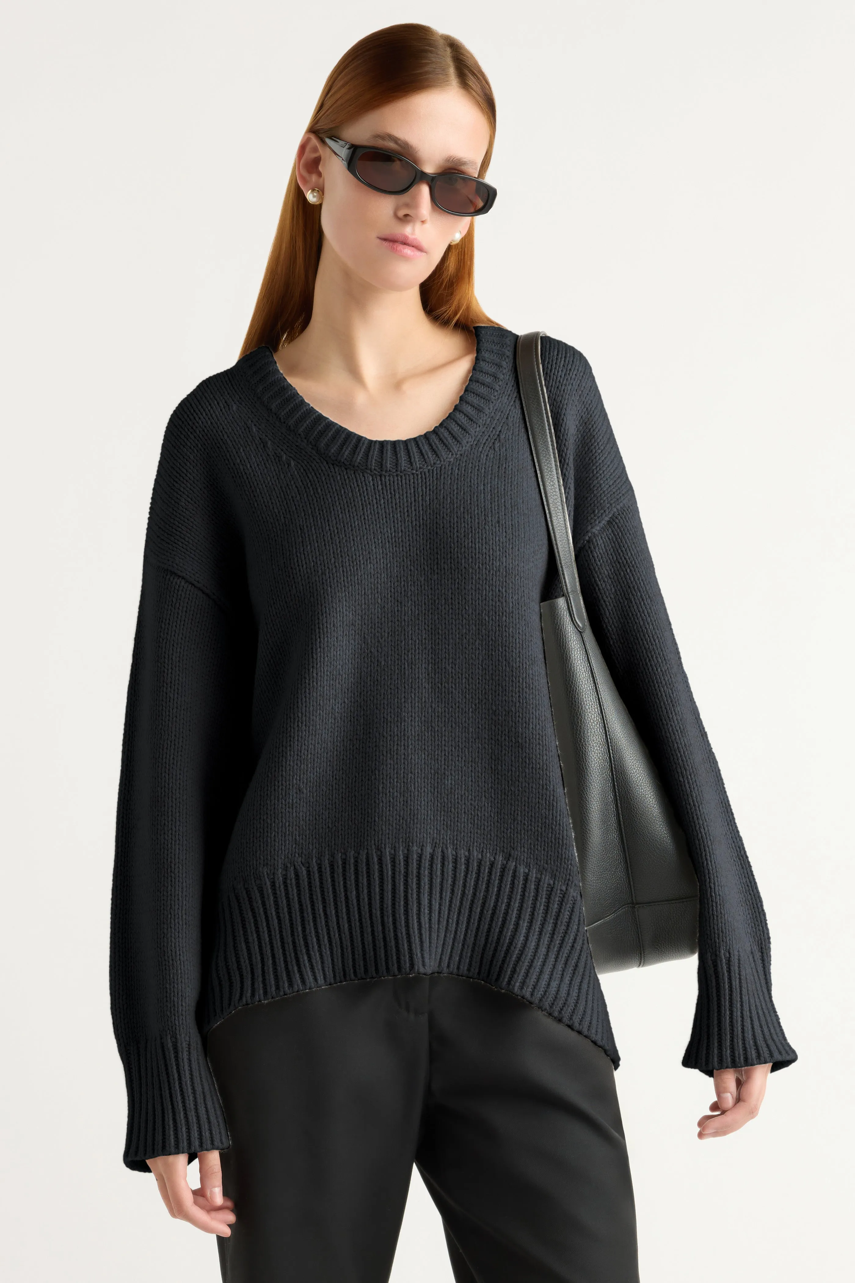 Comfy Layered Wear Archie Deep U-Neck Sweater