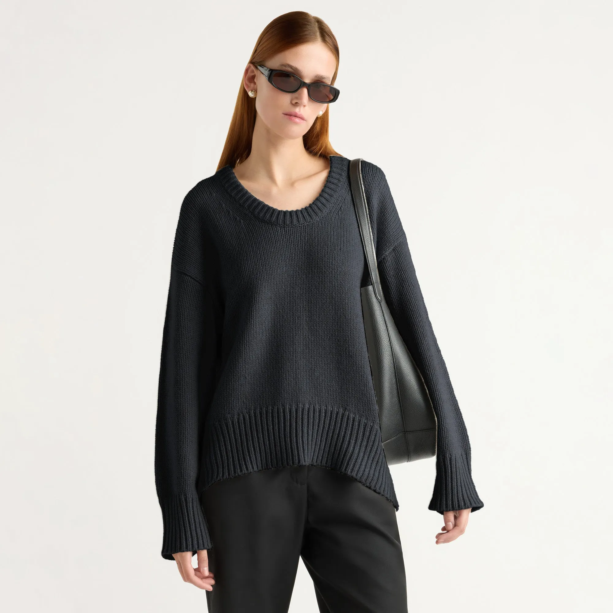 Friction Resistant Edging Casual Warmth Archie Deep U-Neck Sweater