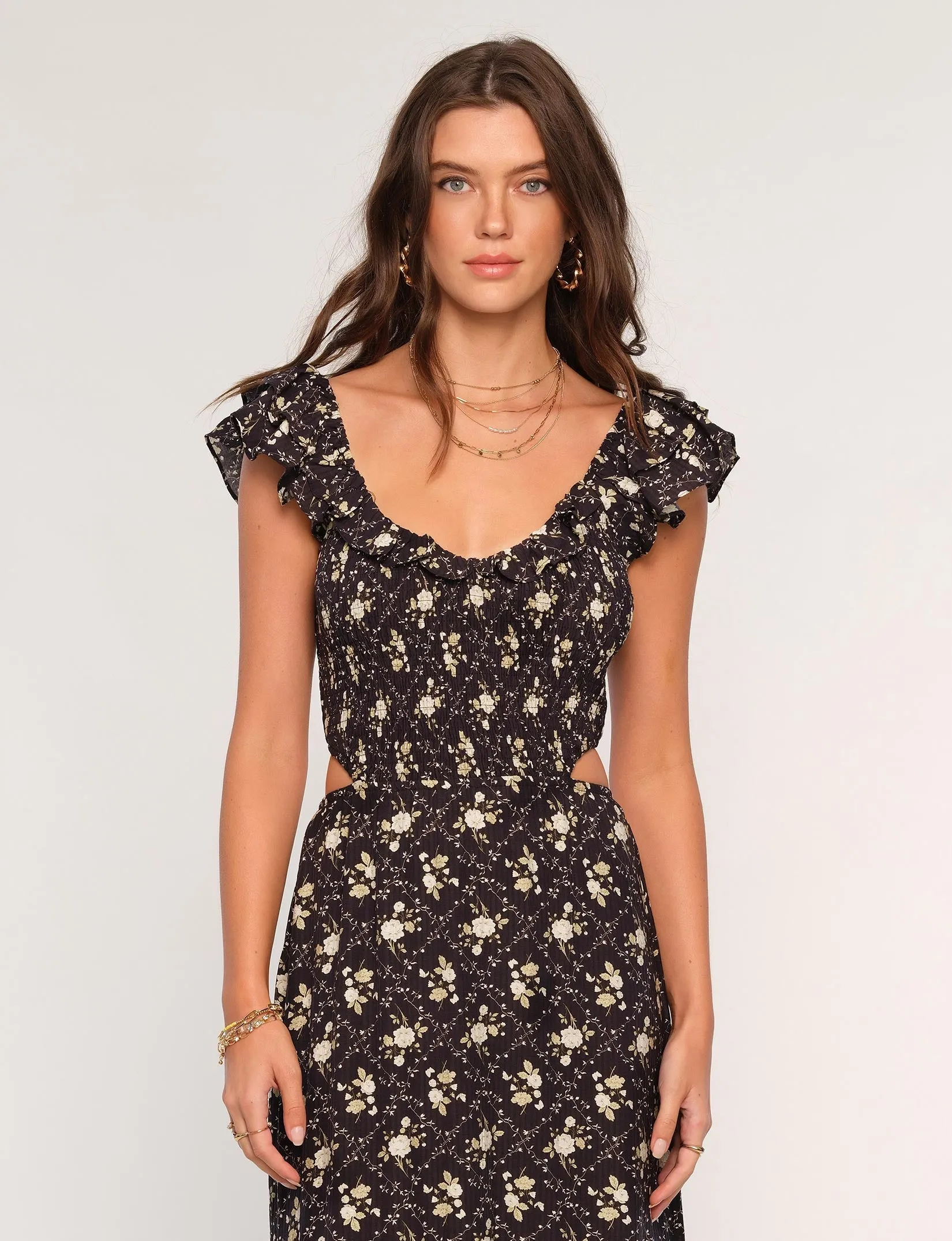 Irene Dress Textured Surface Retro Mood