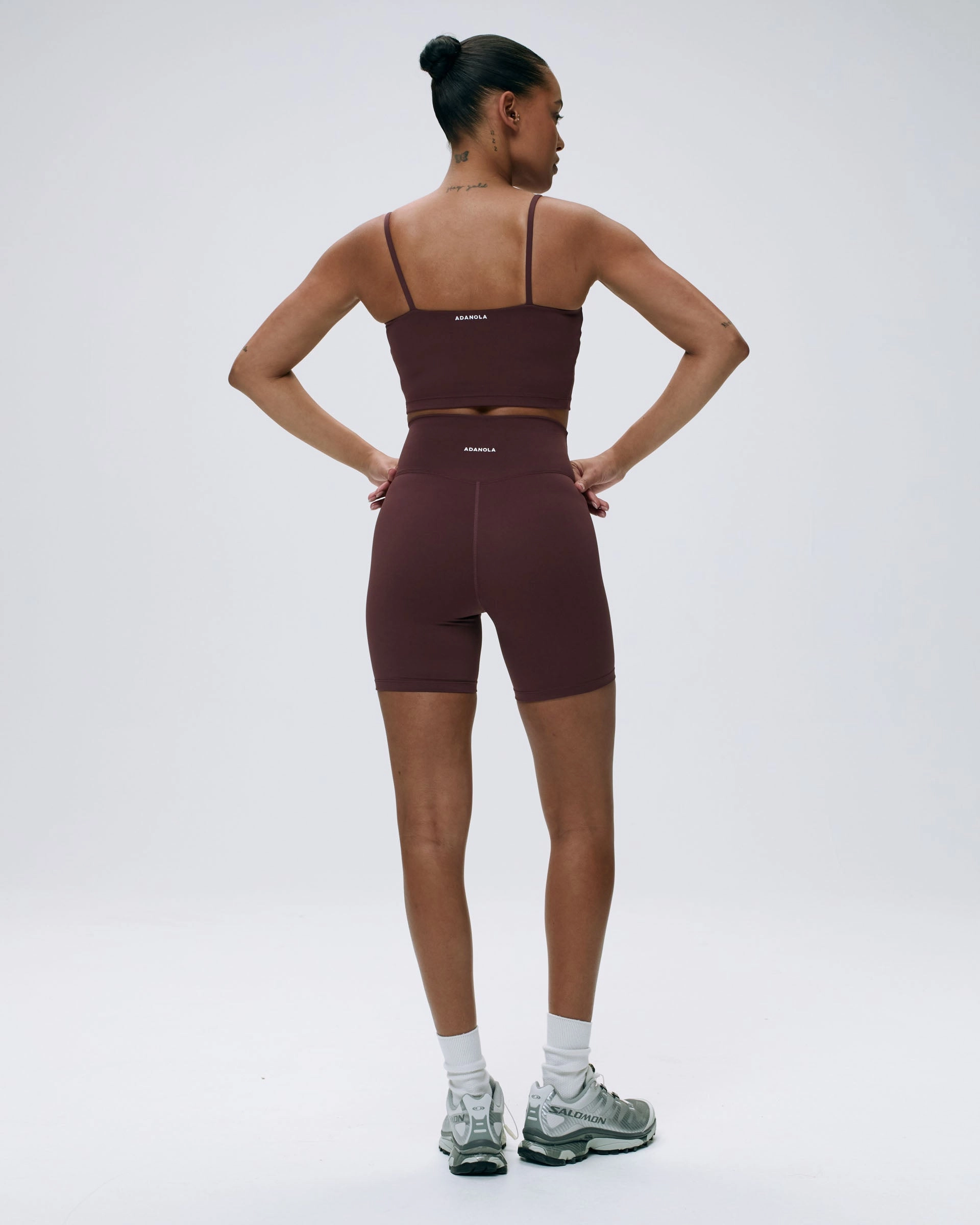 Ultimate Crop Shorts - Burgundy Performance Flex