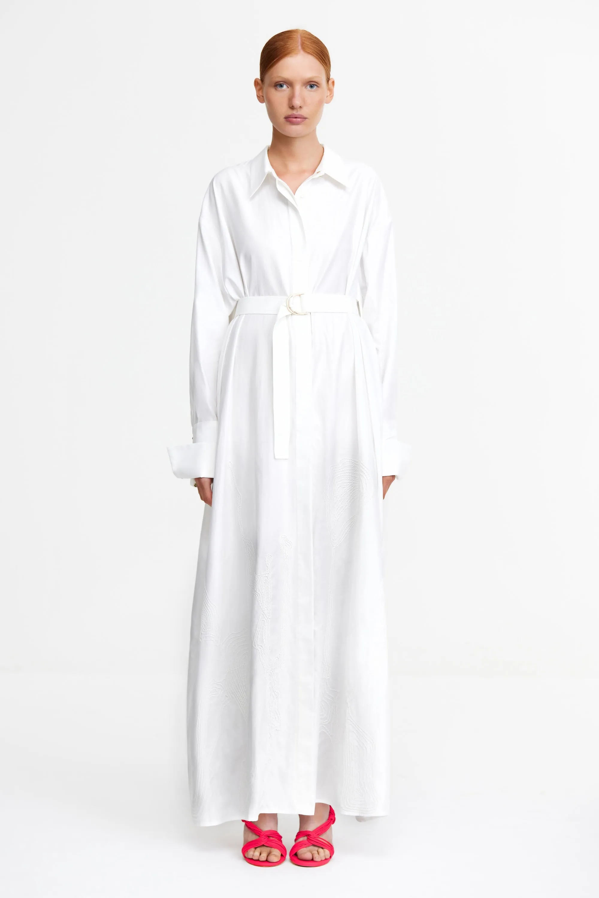 PRIVETT MIDI DRESS Evening Motion ruffle trim