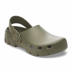 Birki-Flow in Khaki from Birkenstock Contoured Heel Support Strappy