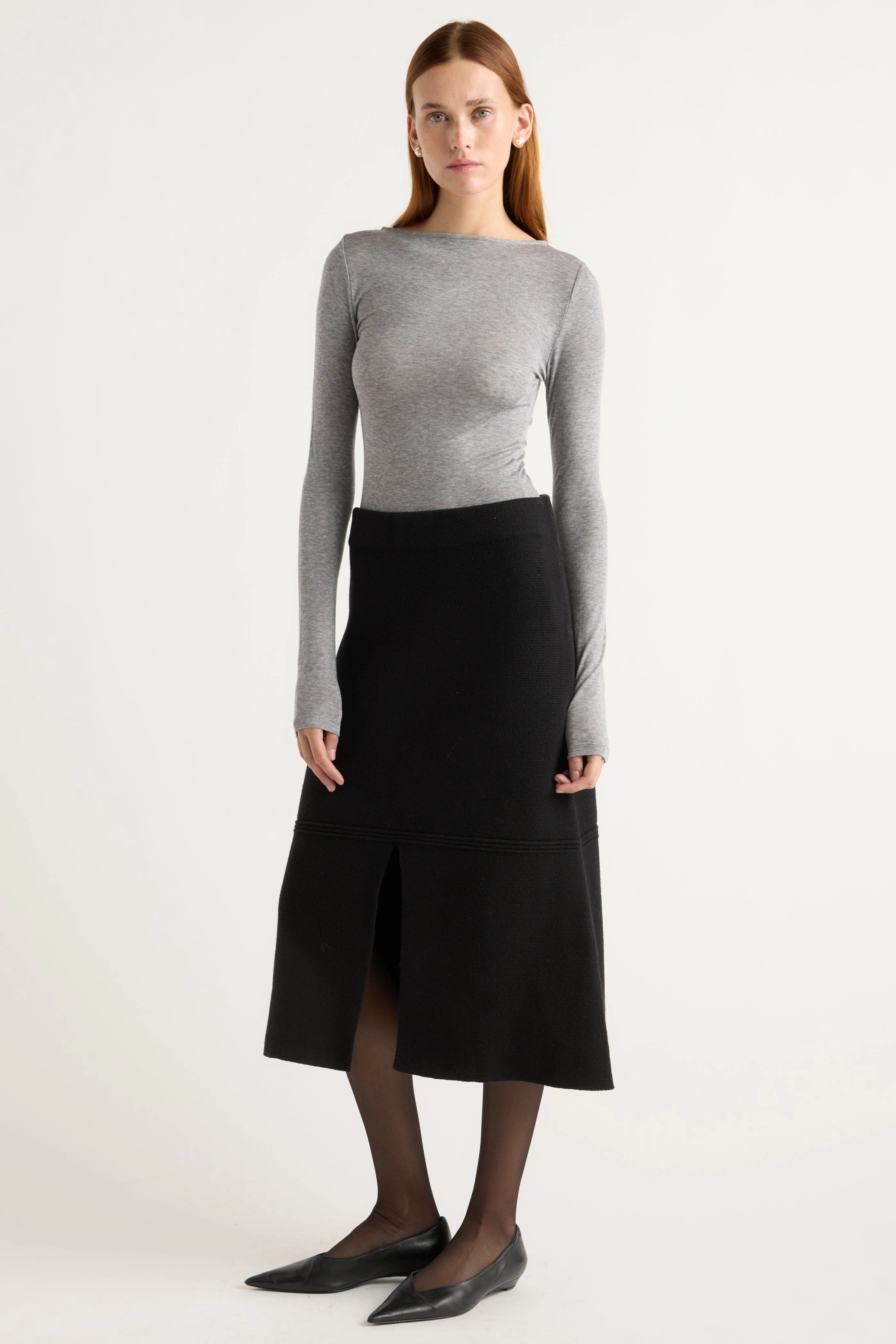 Lora Organic Cotton-Wool Skirt Light Mood