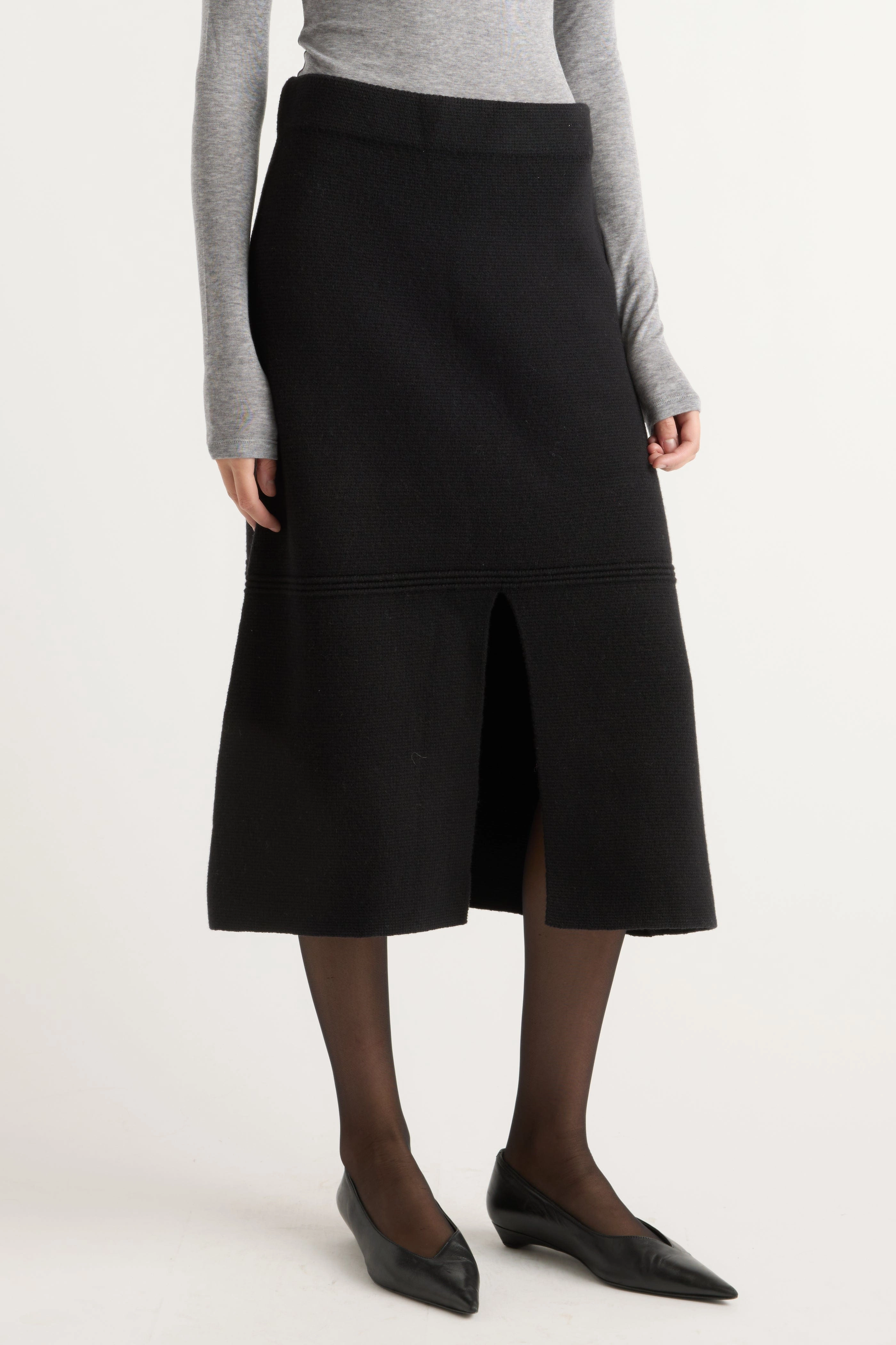 Fresh Detail Fold Over Design Lora Organic Cotton-Wool Skirt