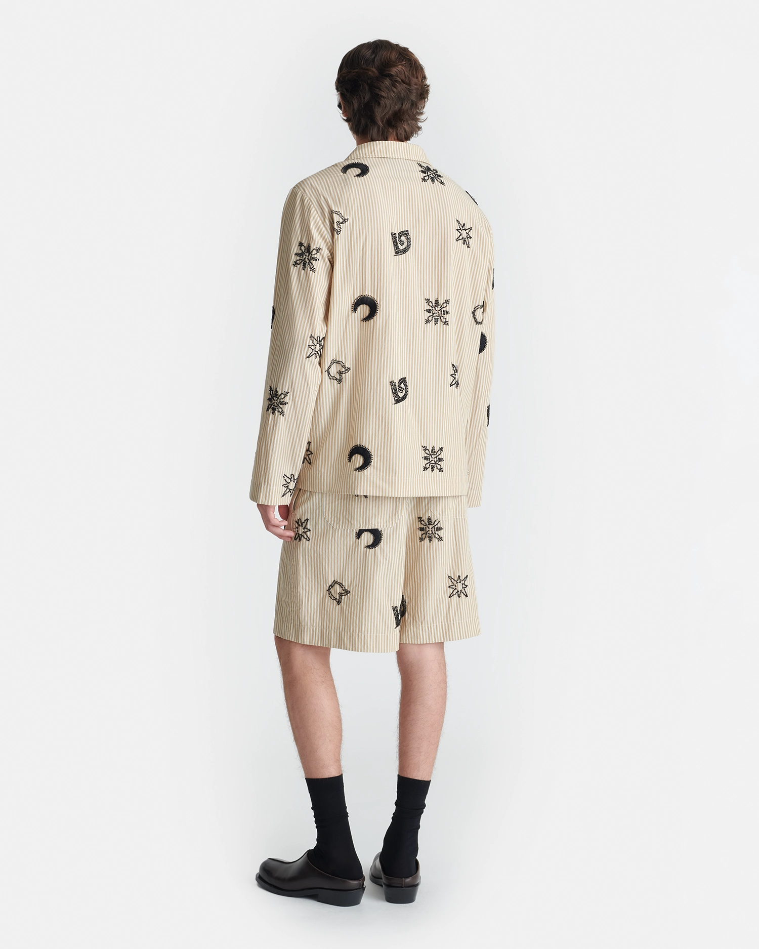 Relaxed Wear Haris - Beaded Shirt - Beige/Black