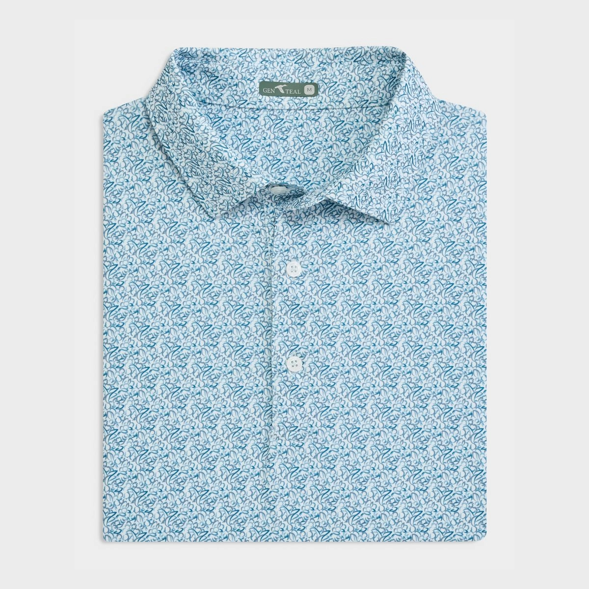 Mountain Berry Printed Performance Polo Refined Layer