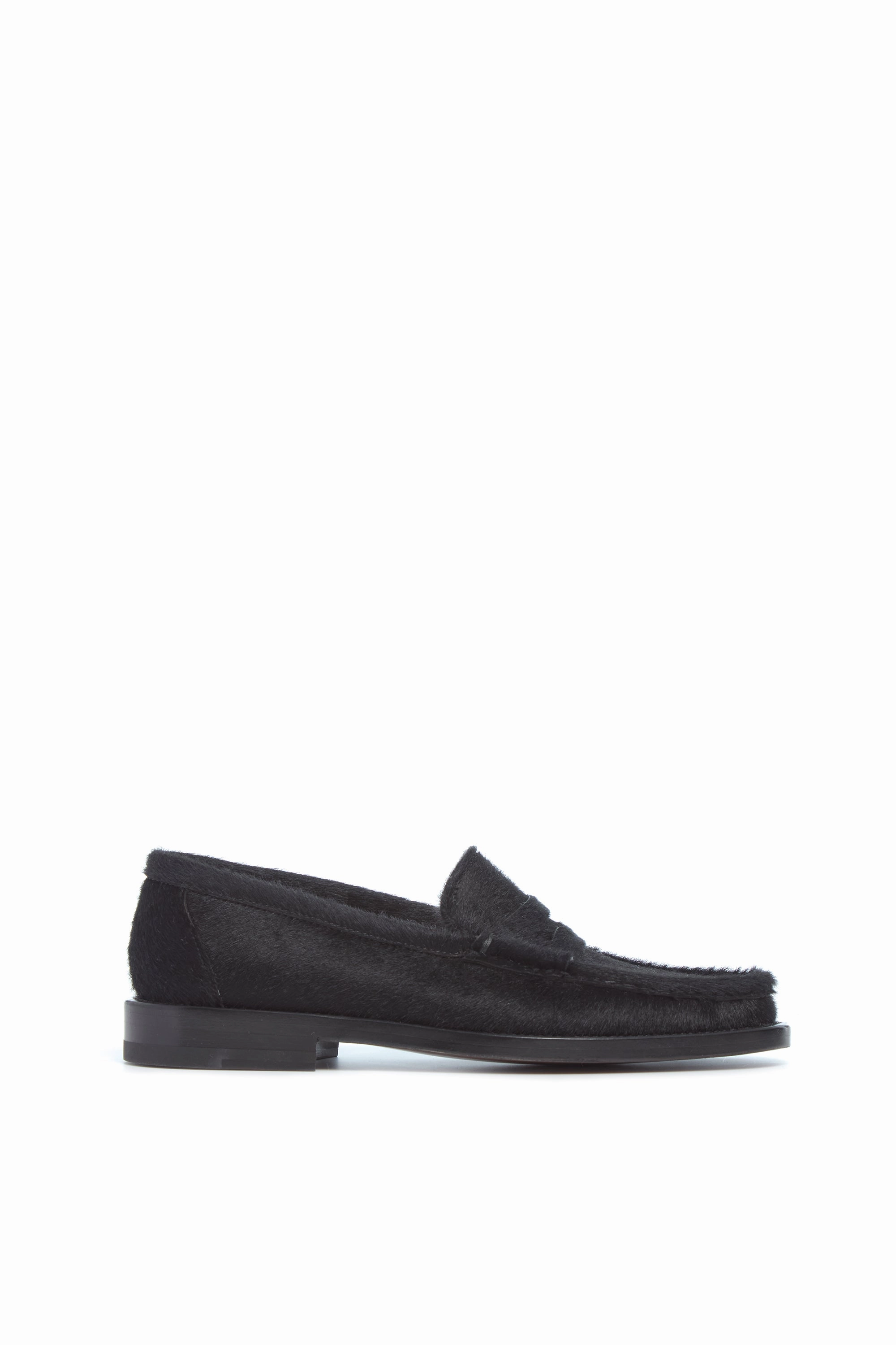 Office-Ready Shoes Pierre Loafer in Black Pony Hair