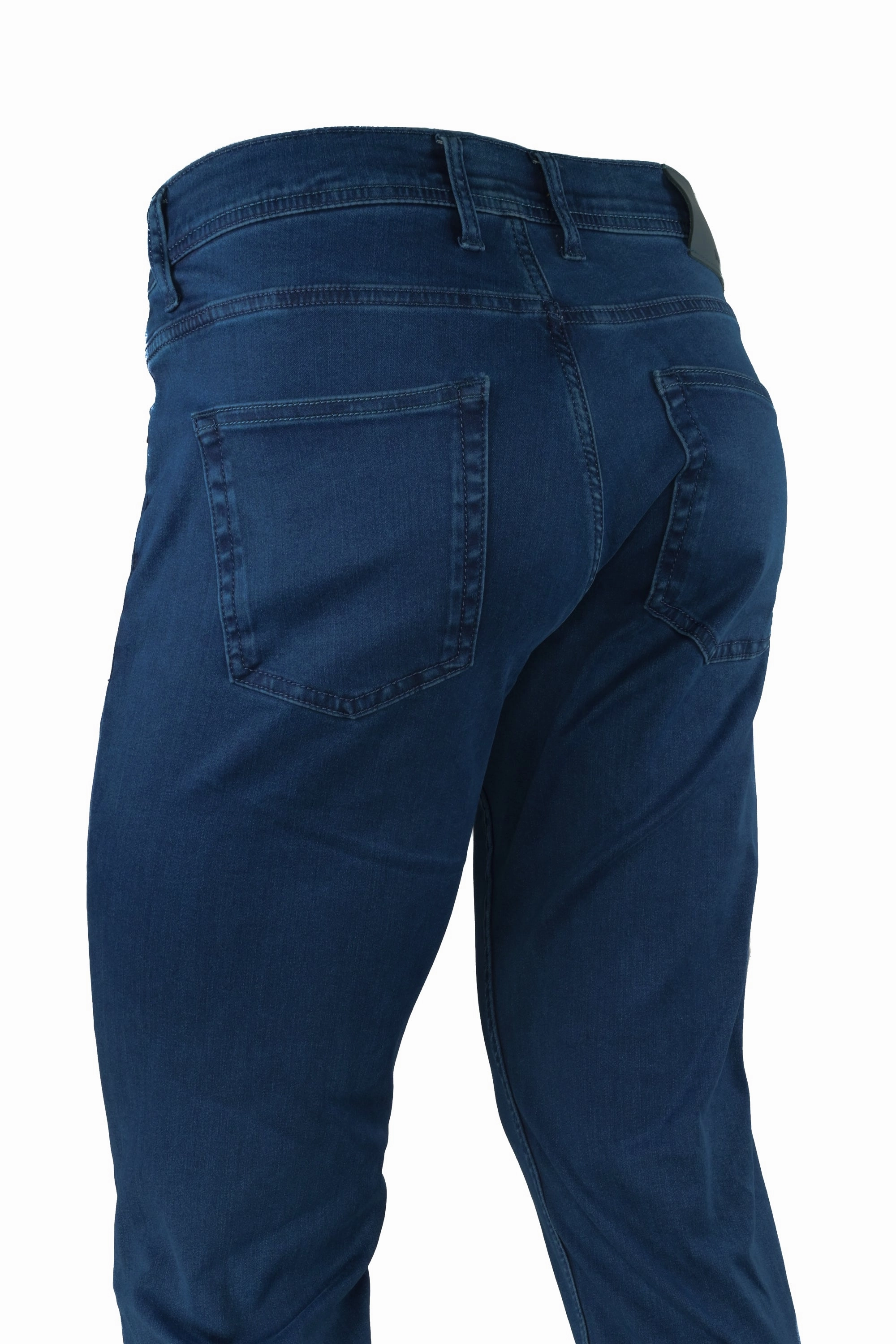 Inpore Jeans - Rich Blue Morning Stroll Streetwear Fan Bartack Stitching