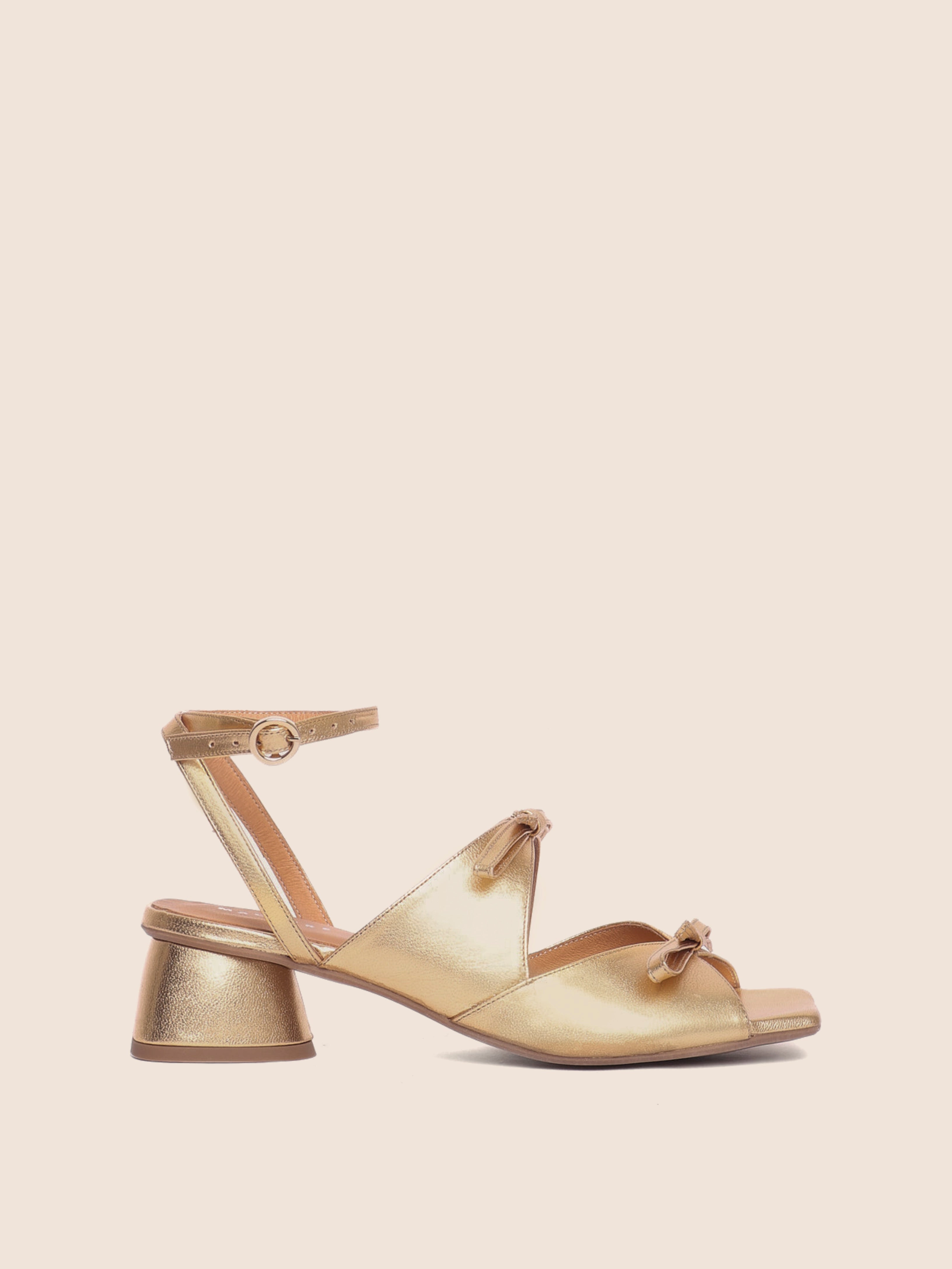 Mira Gold Heel Iconic Style Stylish Sandals