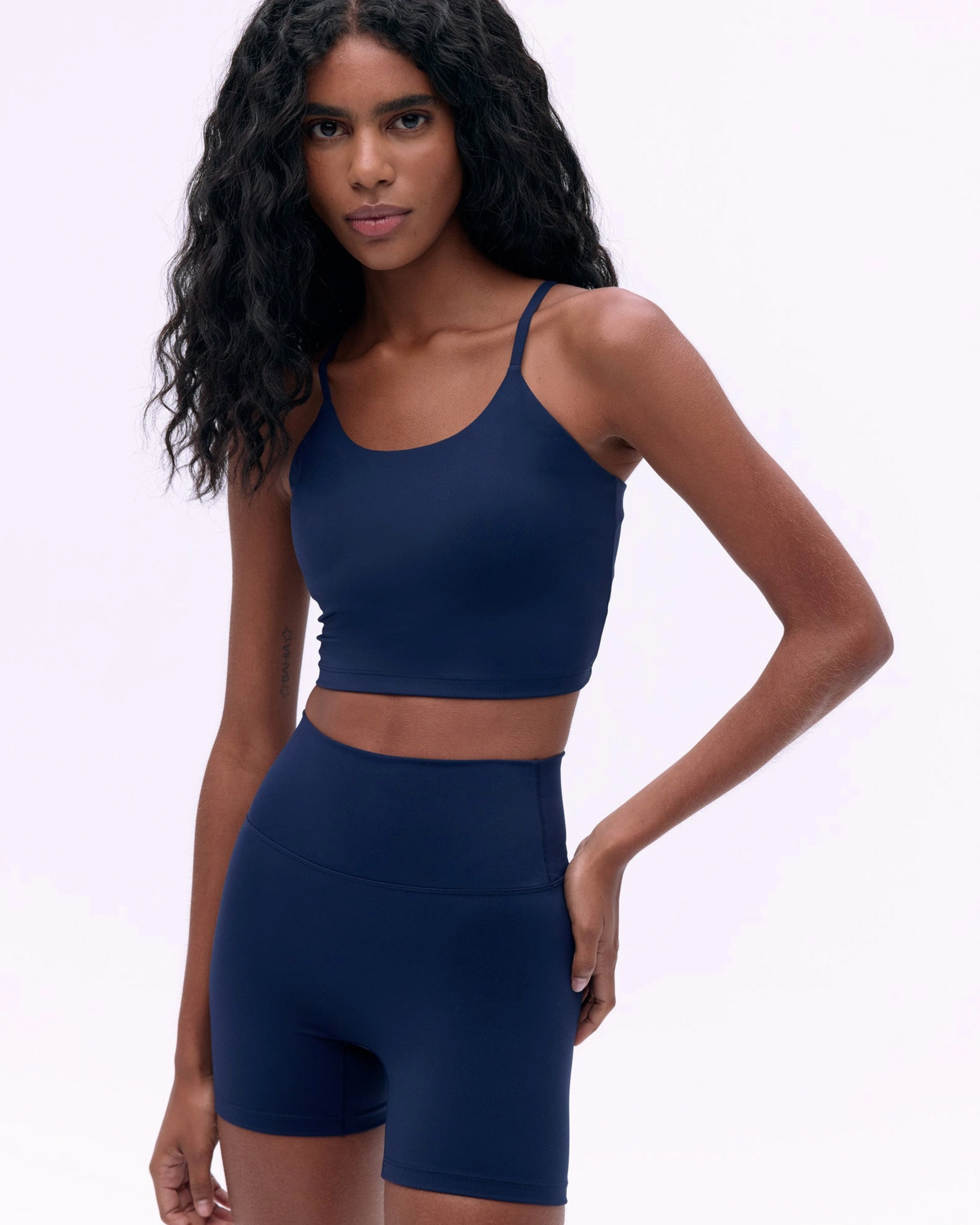 Ultimate Ultra Crop Shorts - Navy Blue Sport Comfort Fit Casual Fit