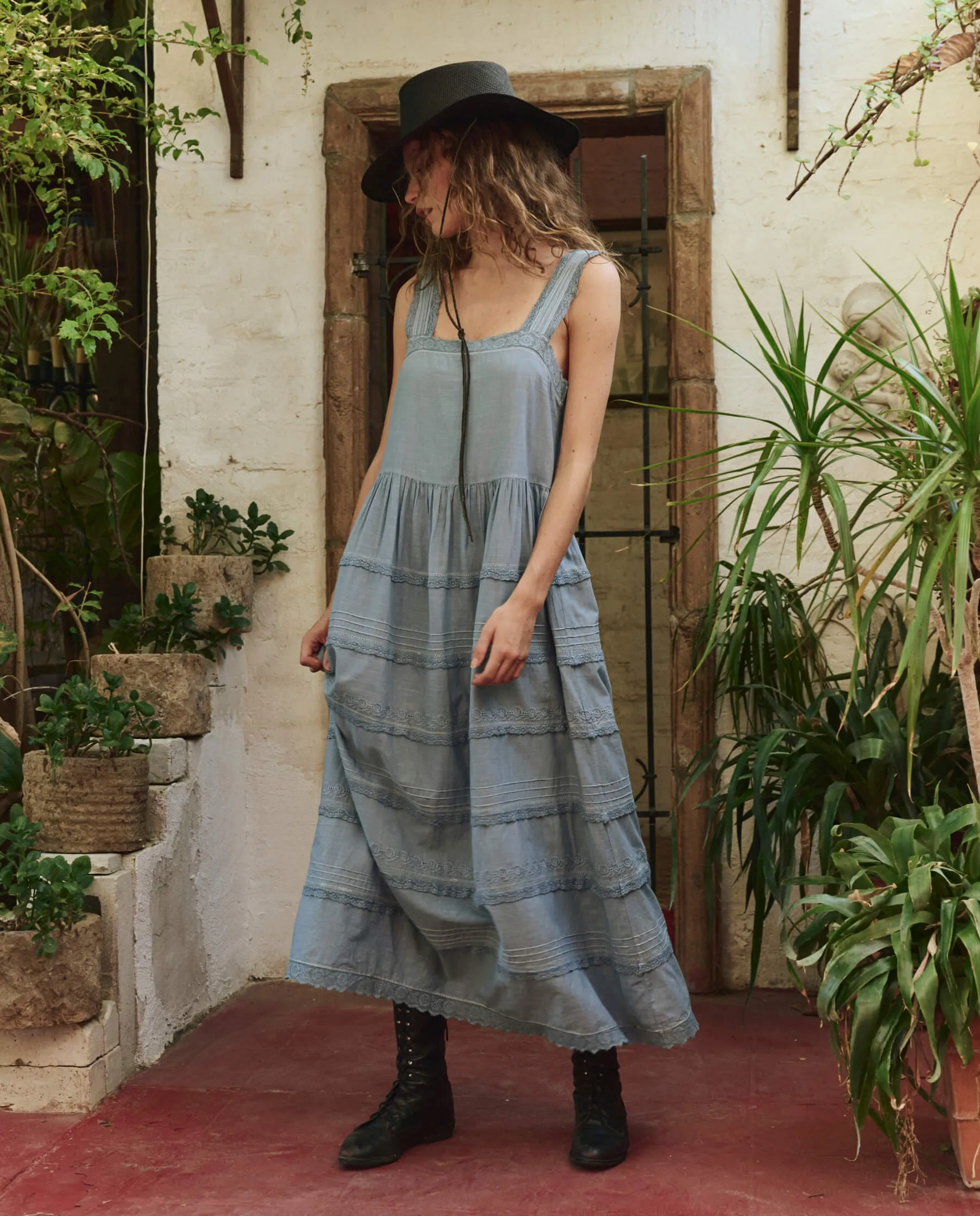 Breathable fabric Chilly Weather Comfort The Reverie Dress. -- Pale Blue