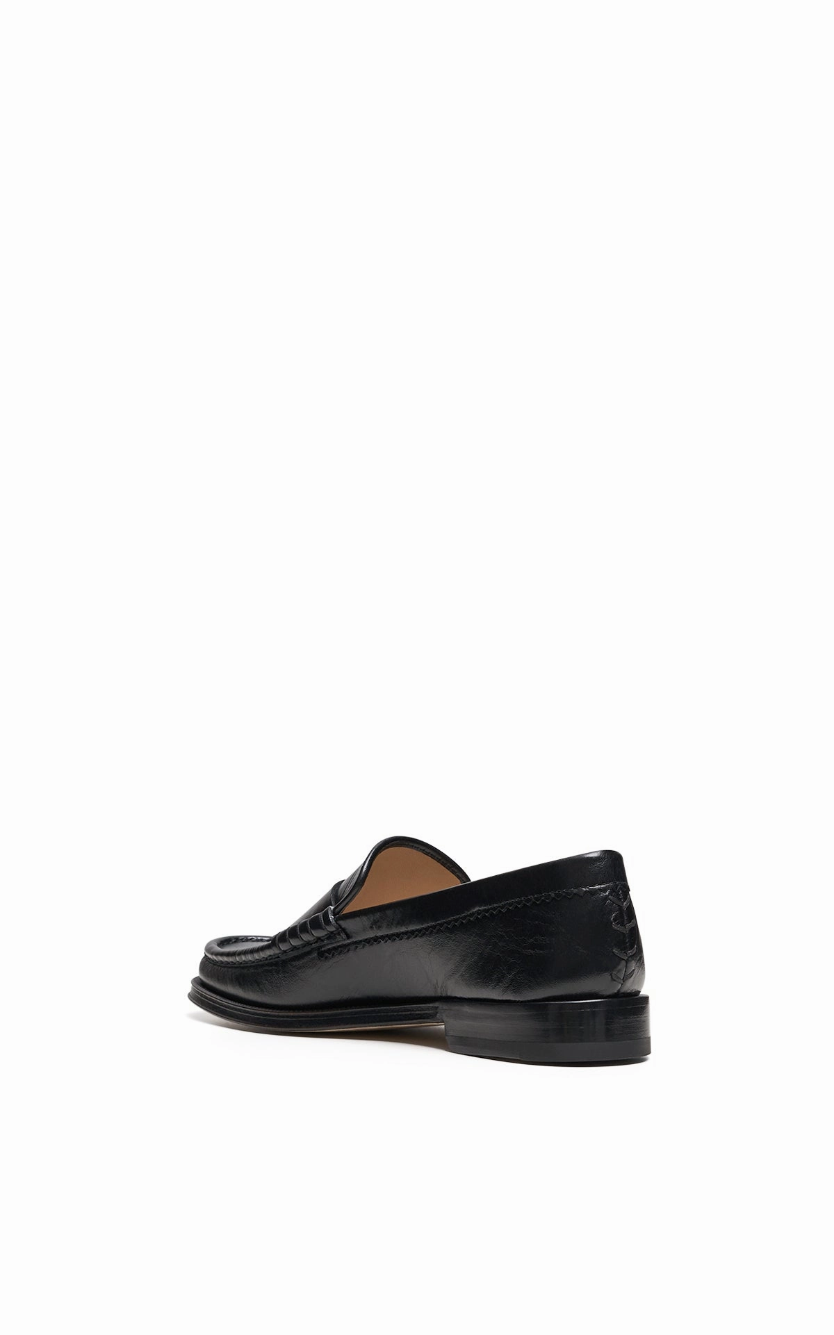 Seren Loafer in Black Leather Supportive Footbed Day Comfort