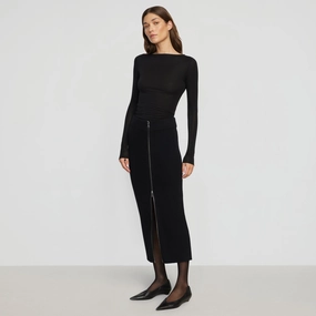 Outfit Essence Tear Resistant Sutton Front-Zip Sweater Skirt