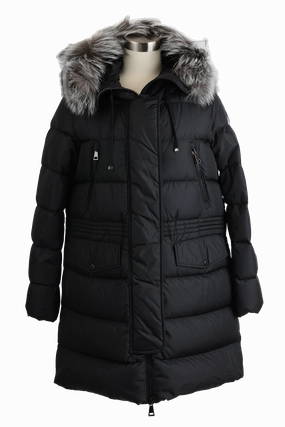Aphroti Down Parka W/ Fur Hood WrinkleFreeFinish Subtle Fashion Fit