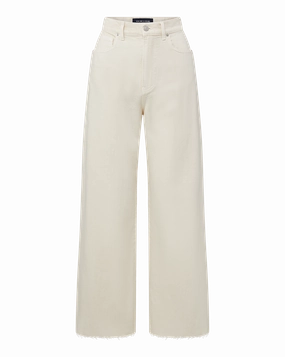 Stylish Silhouette Street Fashion Parent Style Taylor Cropped Wide-Leg Jean