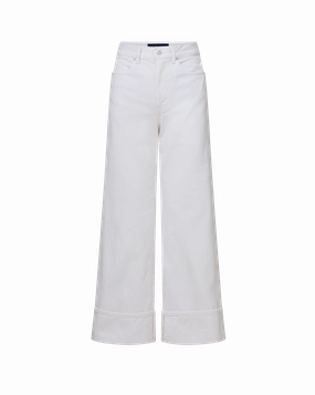 Autumn Days Outdoor Enthusiast Streetwear Fan Sharp Silhouette Taylor Cuffed Cropped Wide-Leg Jean