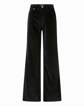 Flexible Waistband Outfit Ideas Taylor Velvet Wide-Leg Pant