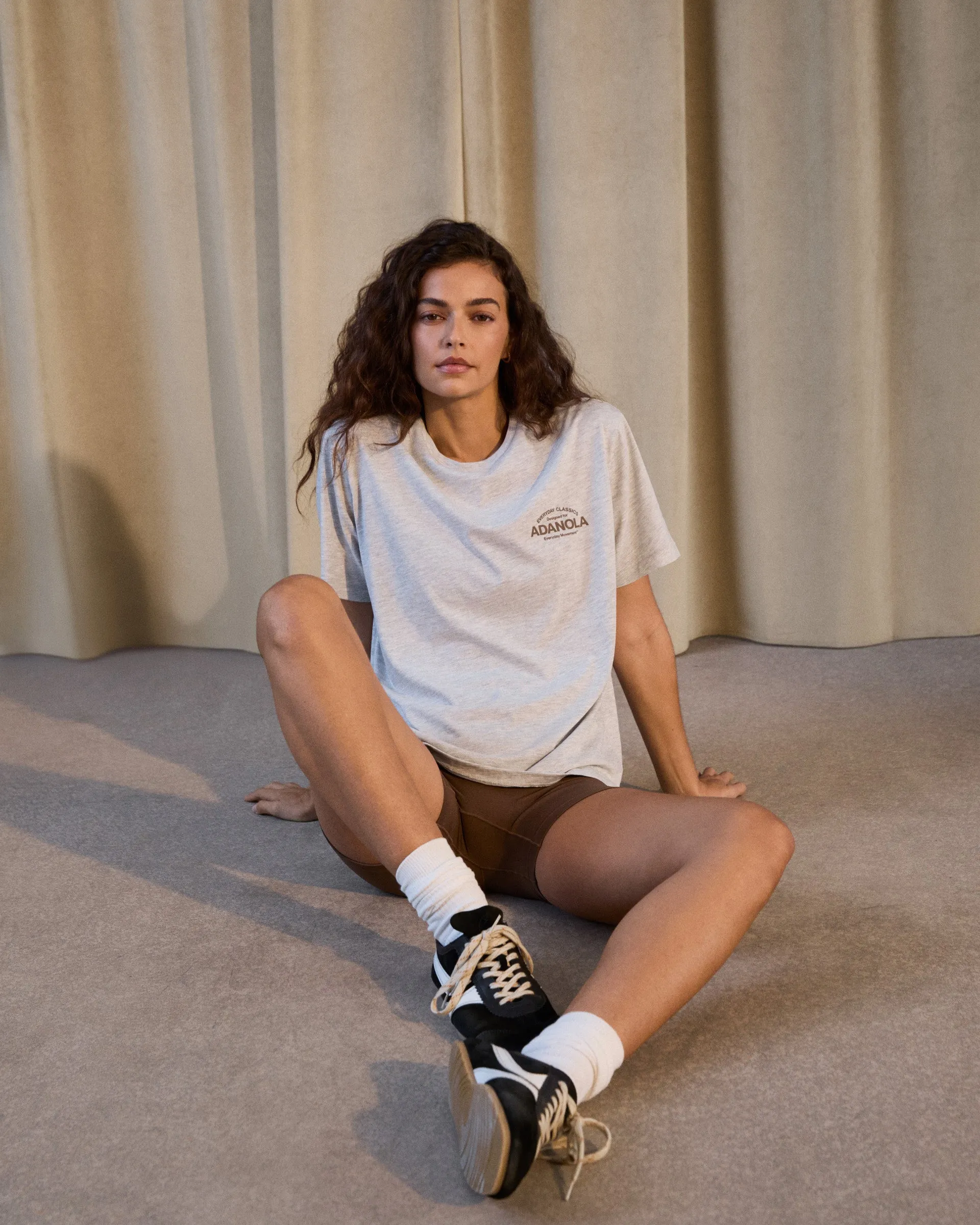 Chic Cardigan Classics Short Sleeve T-shirt - Light Grey Melange