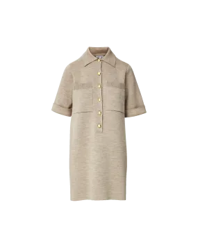 Wrap Glow Madden Merino Wool Mini Shirtdress