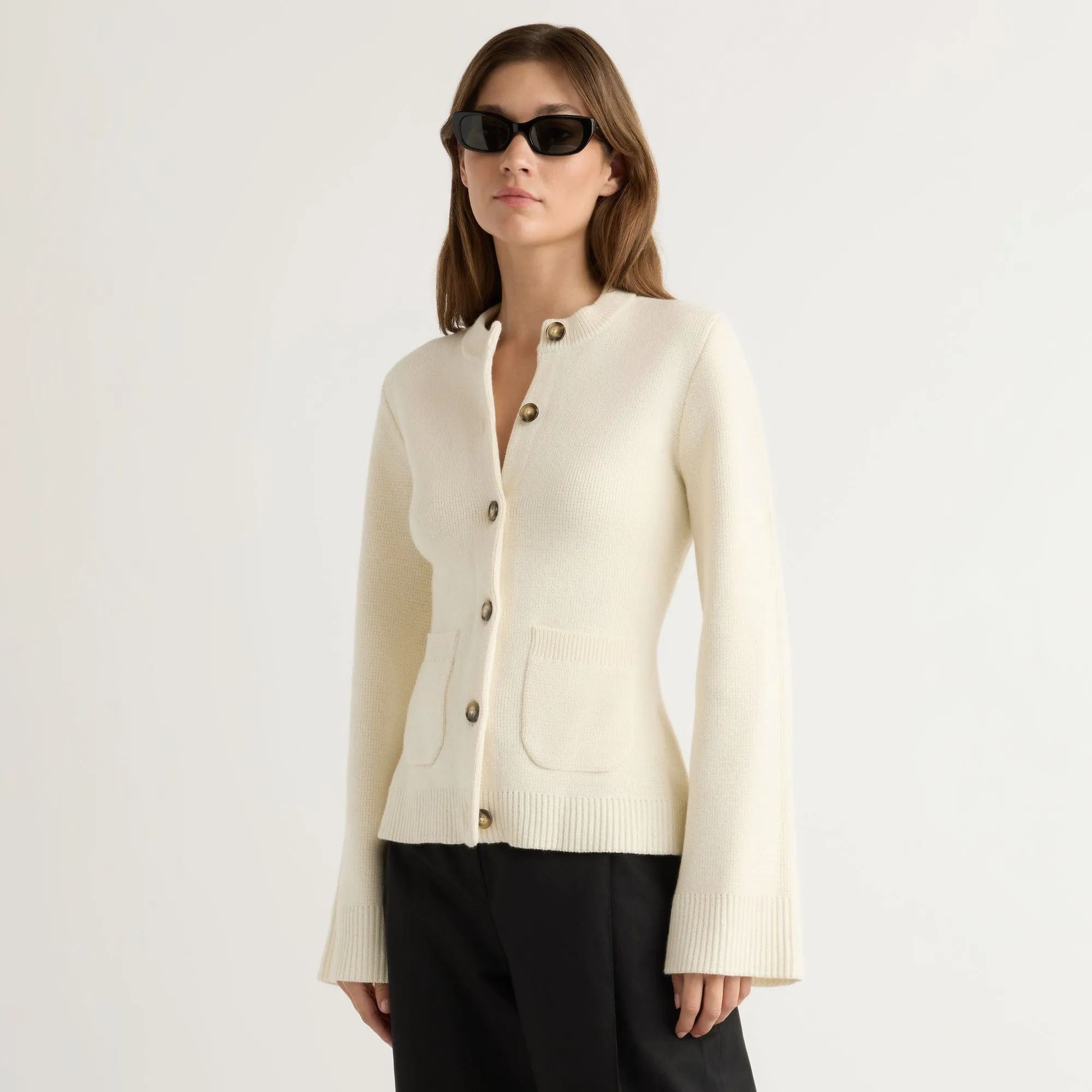 Eames Organic Cotton-Wool Cardigan Comfy Knit Outfit Ultimate Comfort