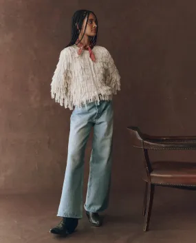 Multipanel Construction Winter Ready Outfit The Fringe Cardigan. -- Natural