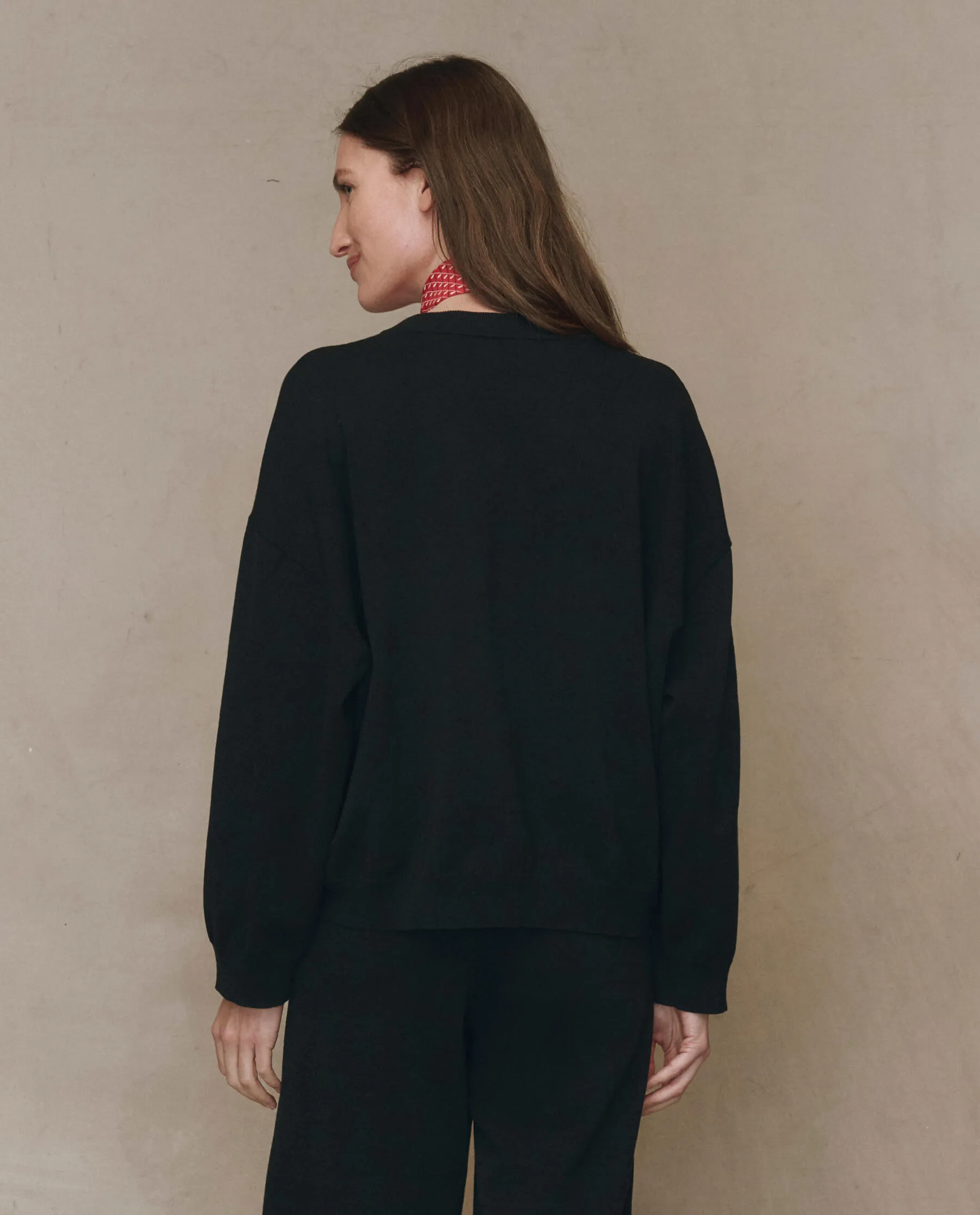 The Henley Sweater. -- Black Fashion-Forward Look