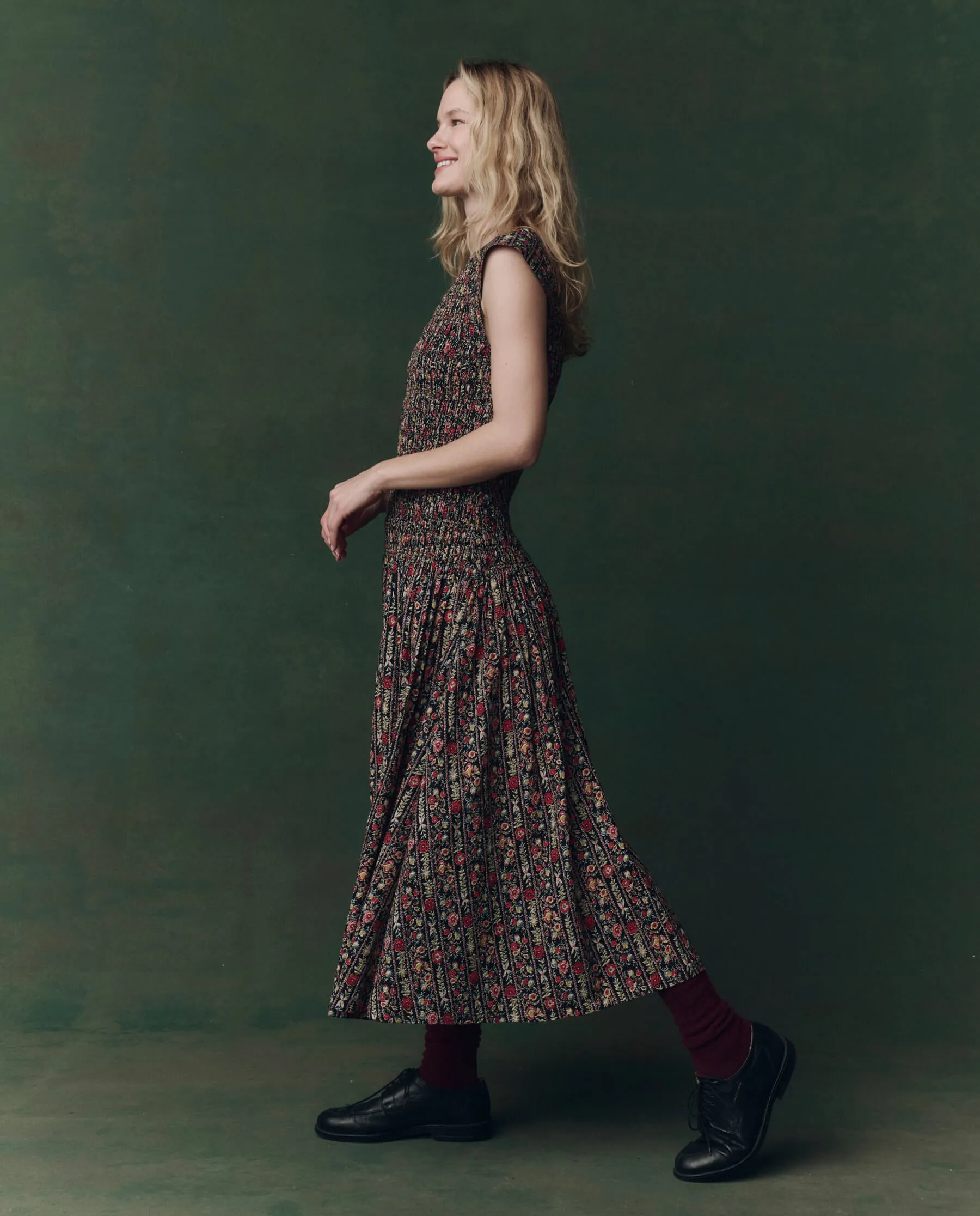 The Paramour Dress. -- Garland Print Sophisticated Tailoring