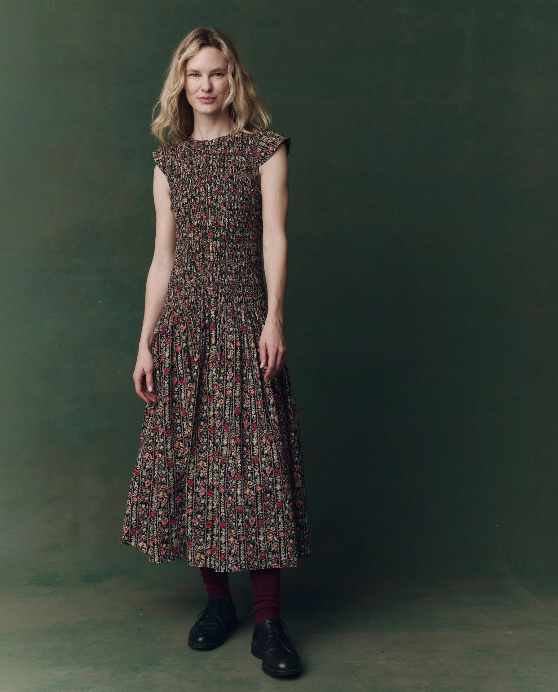 The Paramour Dress. -- Garland Print Refined Stitch Sharp Mood
