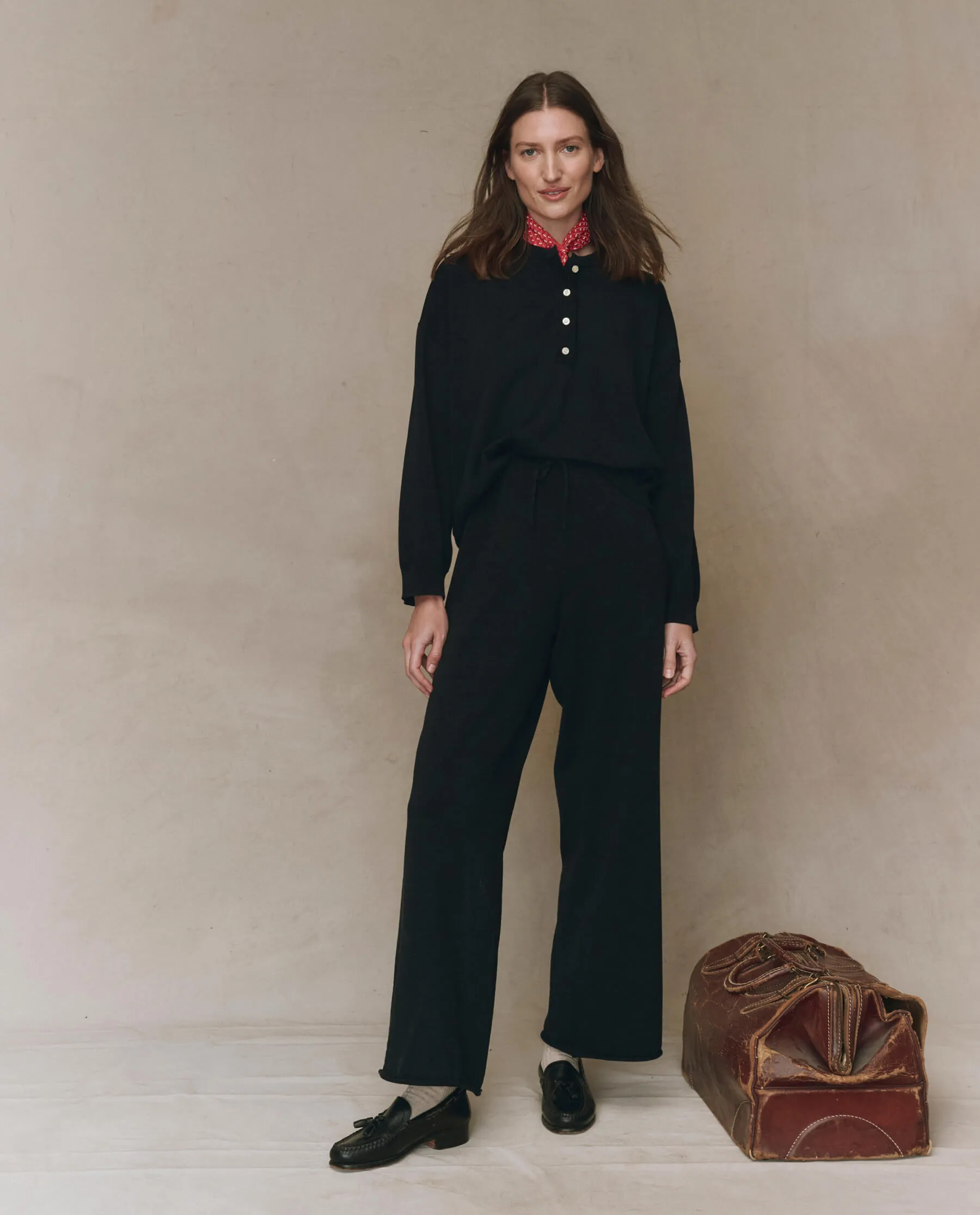 Soft Knitwear The Rec Sweater Pant. -- Black