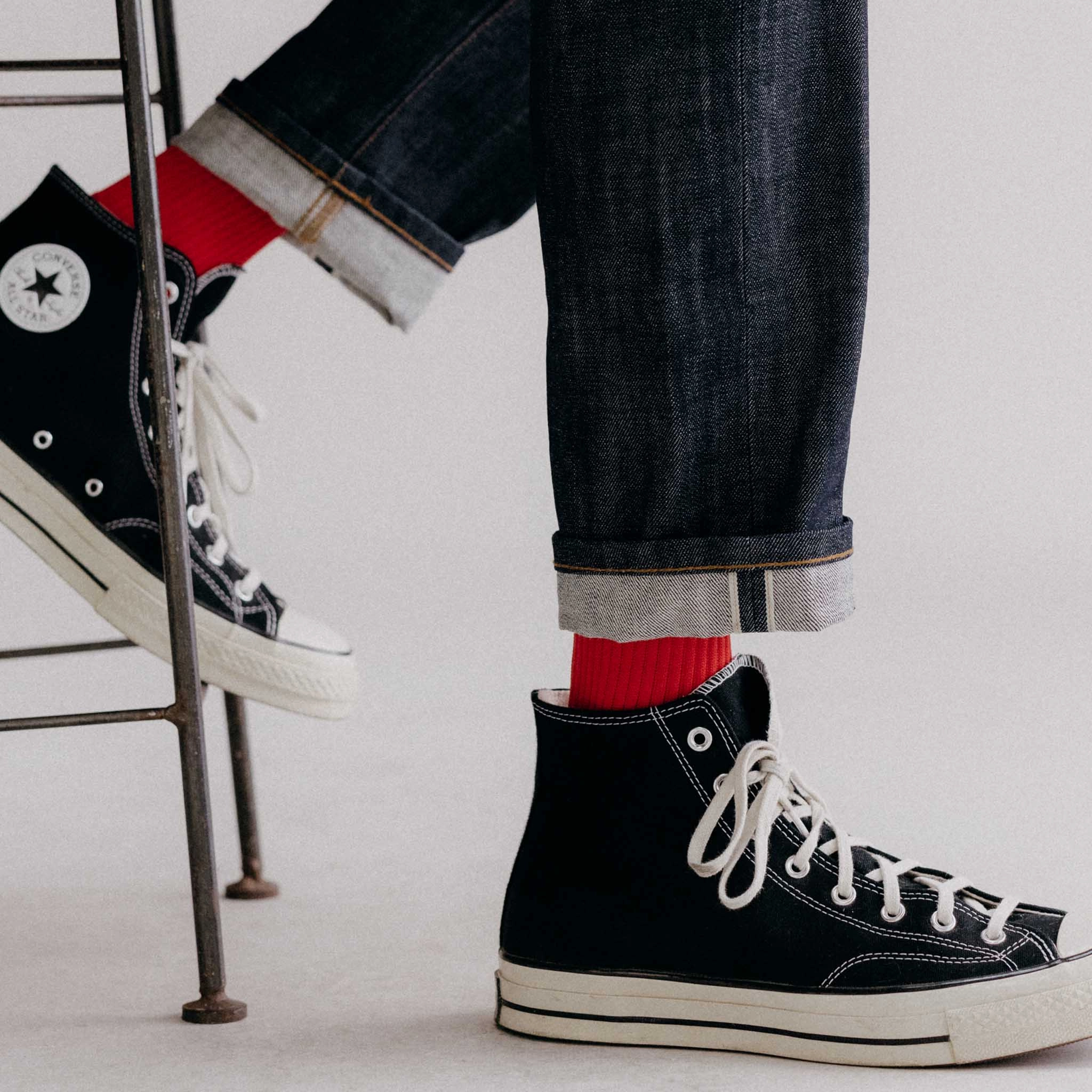 Tapered Leg Profile The Slim Jean in Rigid Organic Selvedge