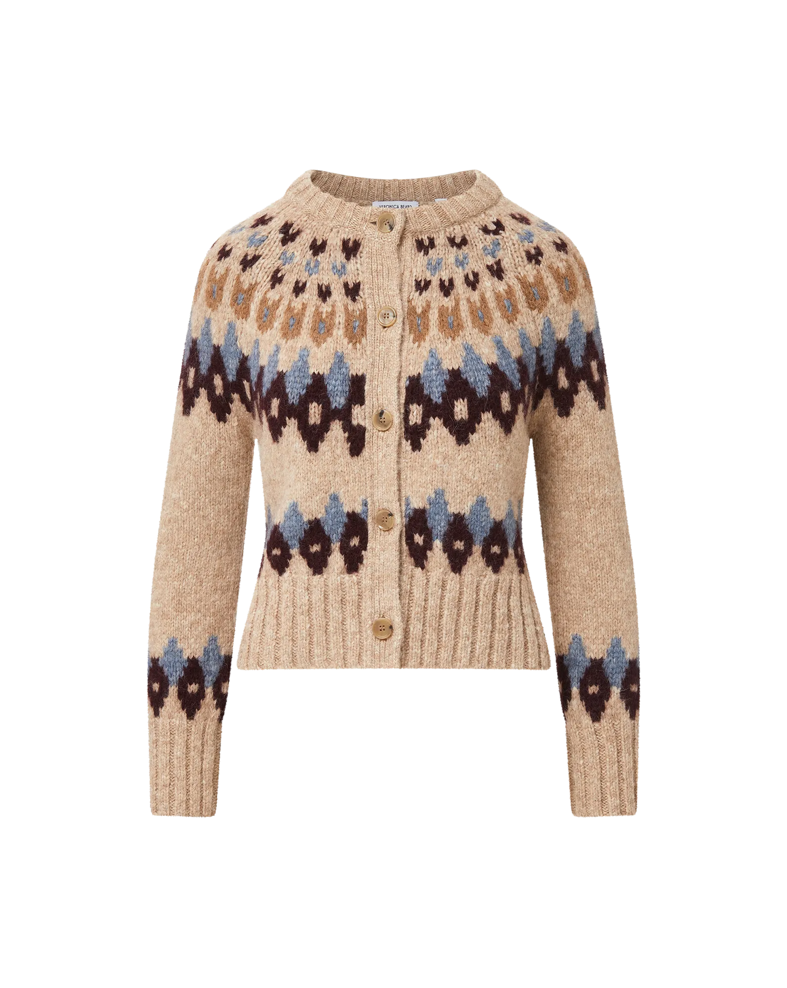 Christina Fair Isle Cardigan All-Day Knitwear Comfy Base