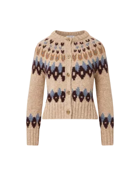 Christina Fair Isle Cardigan Outdoor Vibe Soft Warmth