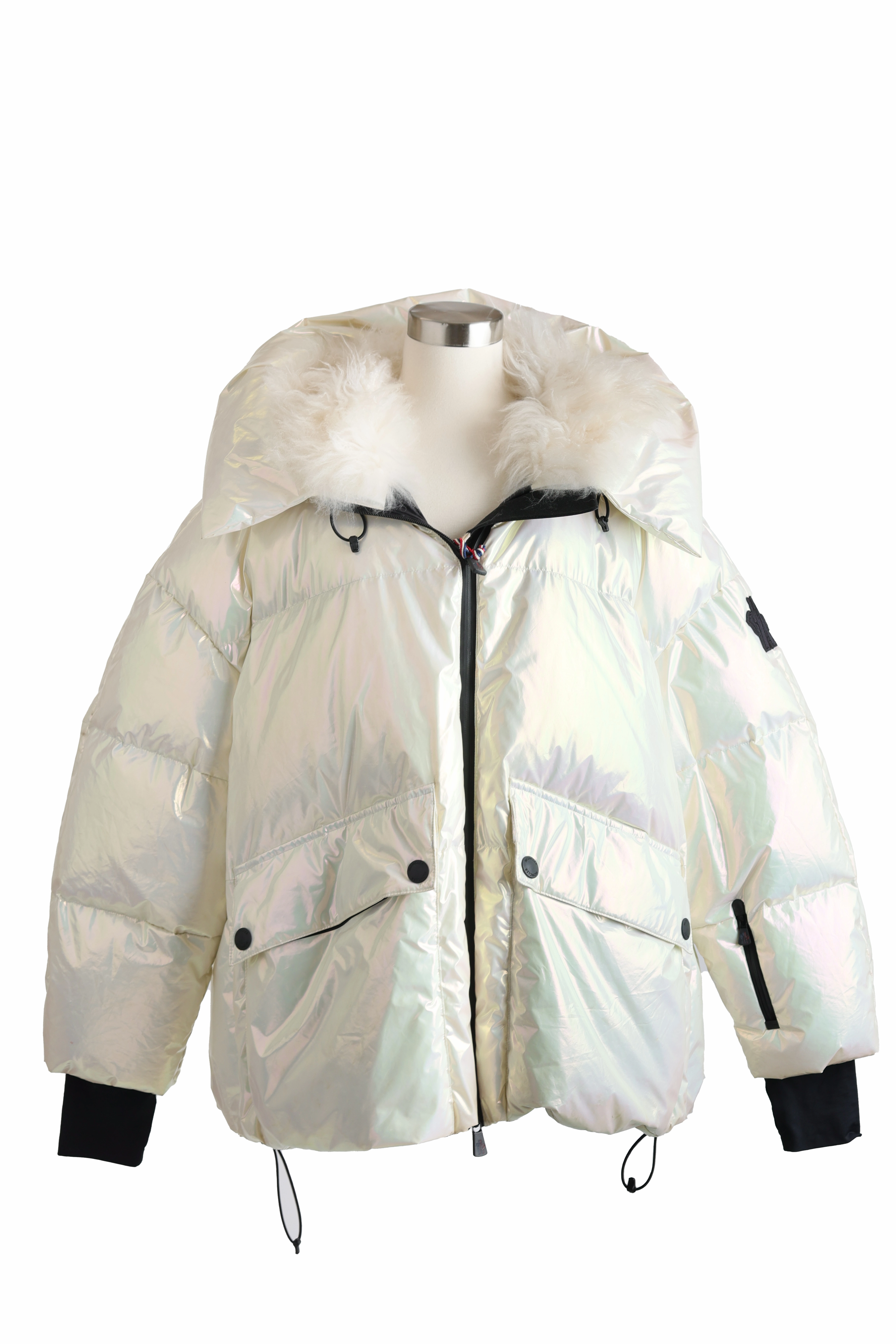 Tillier Iridescent Down Puffer Jacket W/ Fur Trim - Ski Ready Ventilation System