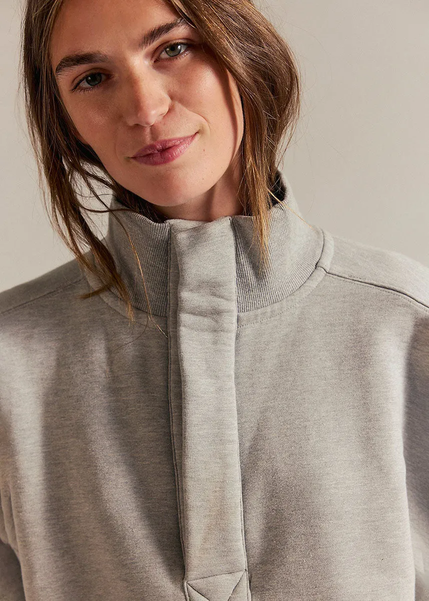 Timeless Pullover - Heather Grey Casual Vibes Drop Needle Detailing