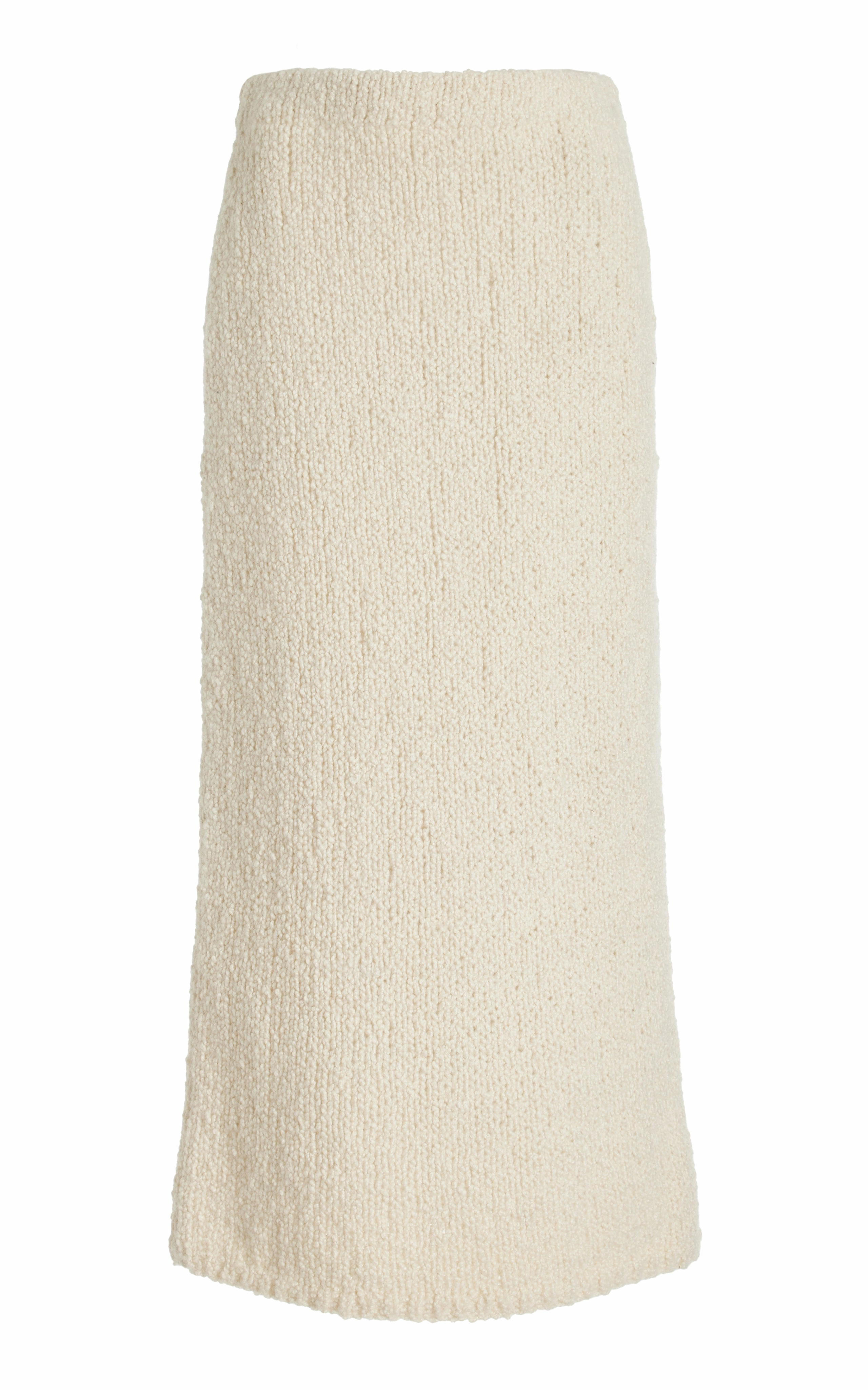 Titan Knit Maxi Skirt in Ivory Cashmere Boucle Active Wear