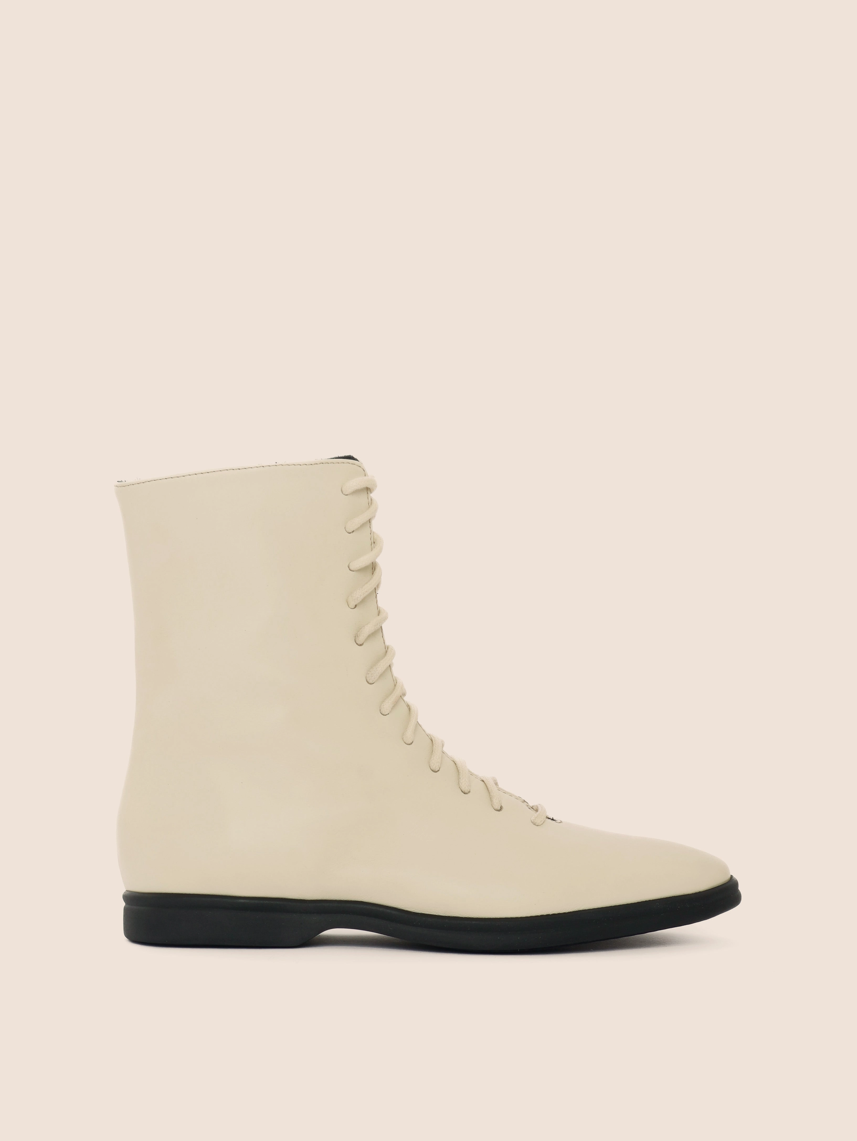Palermo Cream Boot Work Wear Italian Glam
